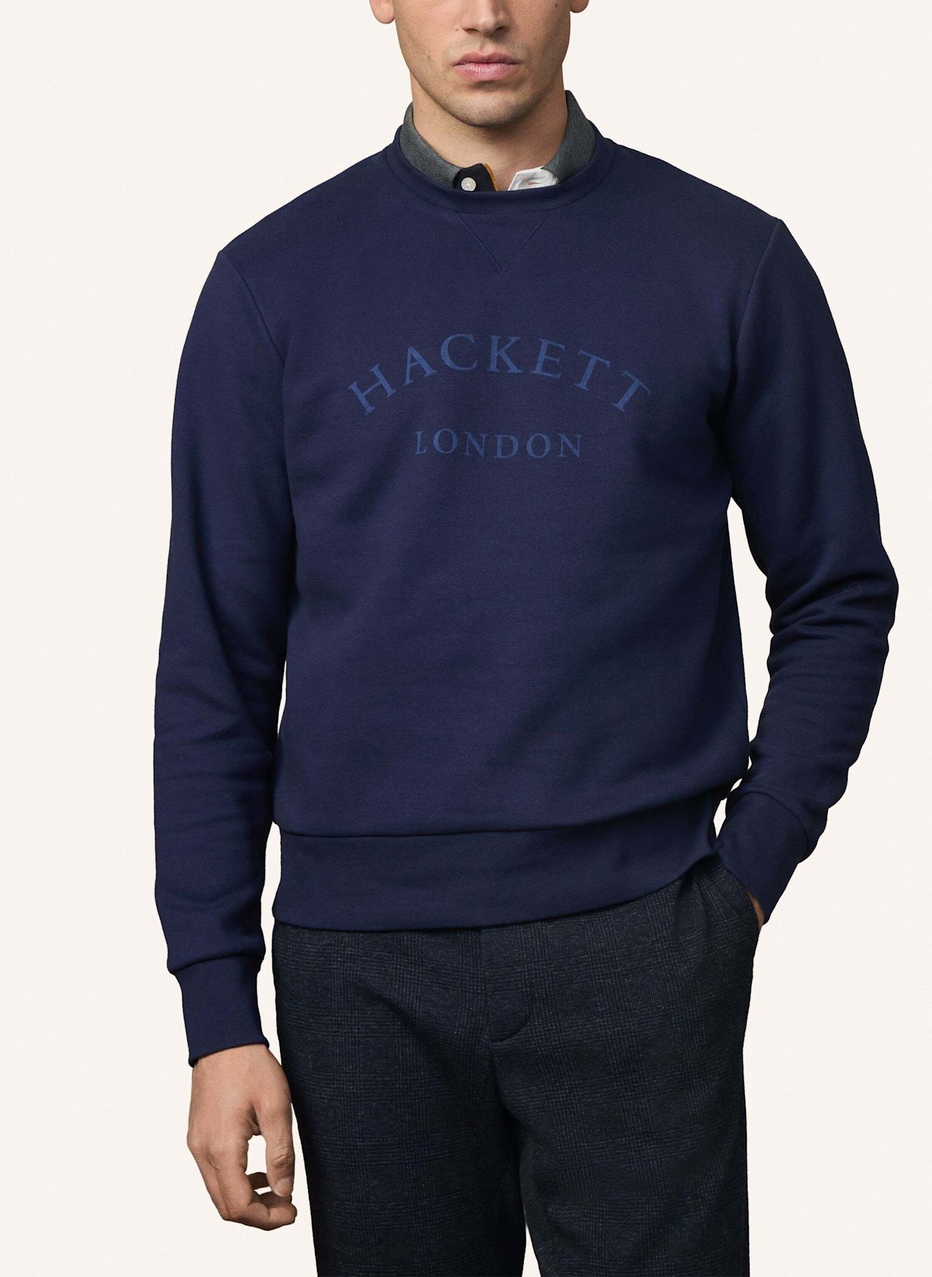 HACKETT LONDON Sweatshirt HERITAGE ESS AW CREW: BLAU