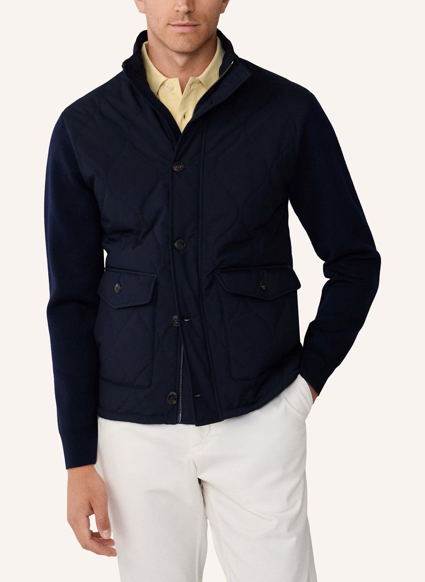 HACKETT LONDON Fieldjacket NY/KT FZ HYB: DUNKELBLAU