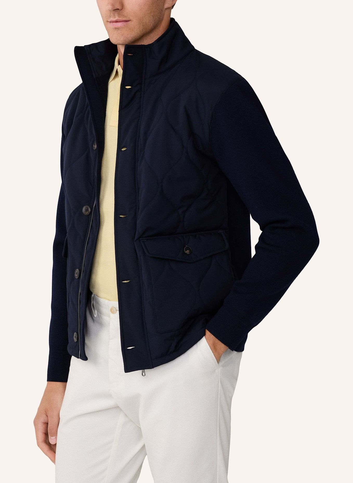 HACKETT LONDON Fieldjacket NY/KT FZ HYB: DUNKELBLAU