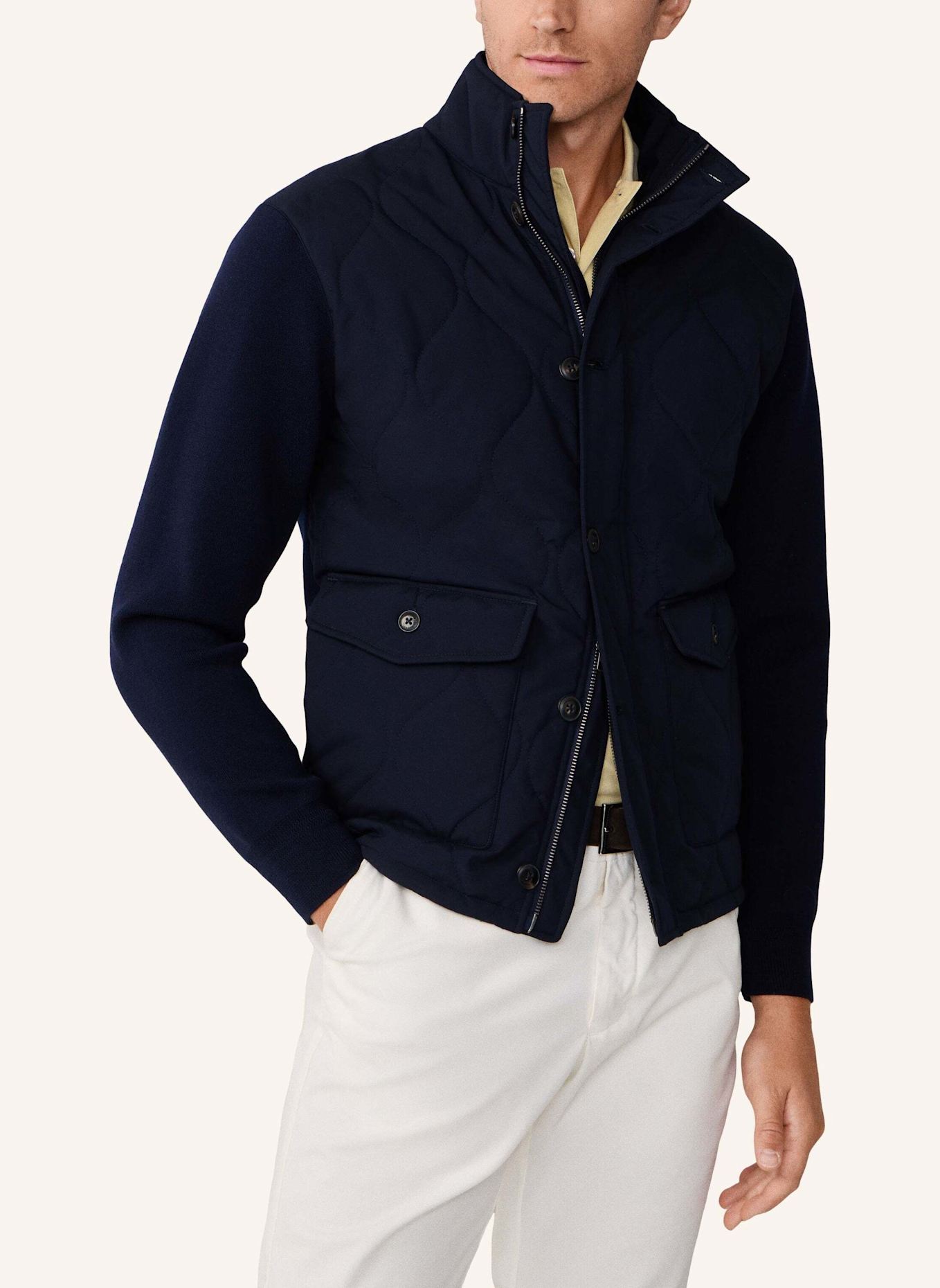 HACKETT LONDON Fieldjacket NY/KT FZ HYB: DUNKELBLAU