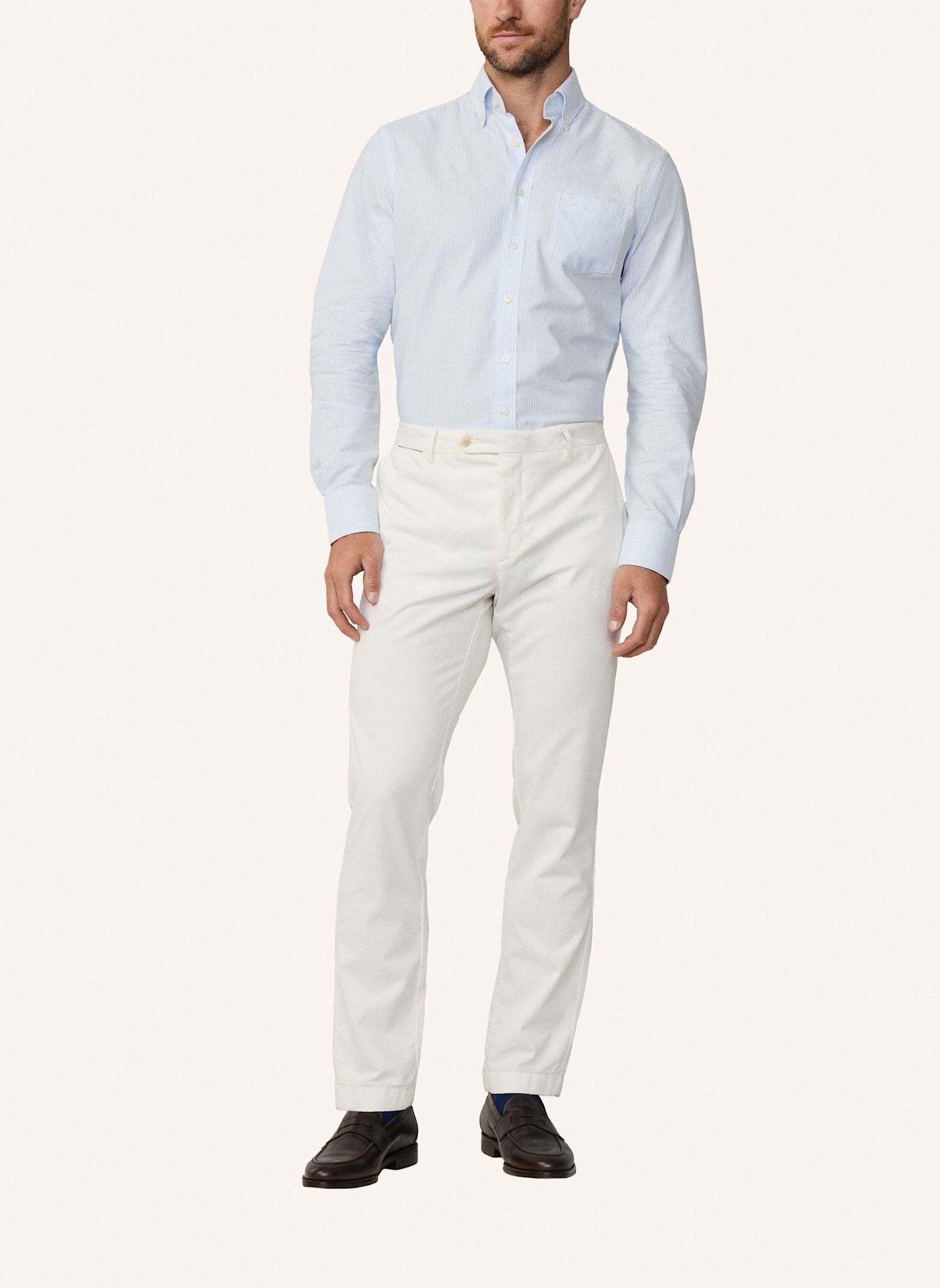 HACKETT LONDON Freizeithemd OXFORD STRIPE: HELLBLAU