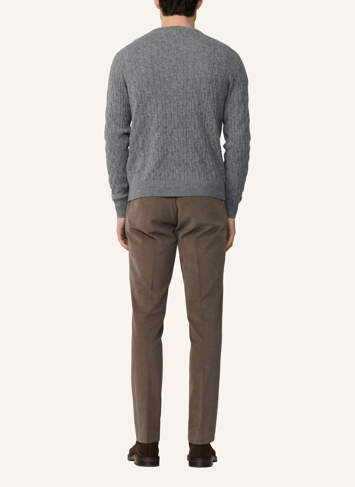 HACKETT LONDON Pullover LW CABLE CREW: GRAU