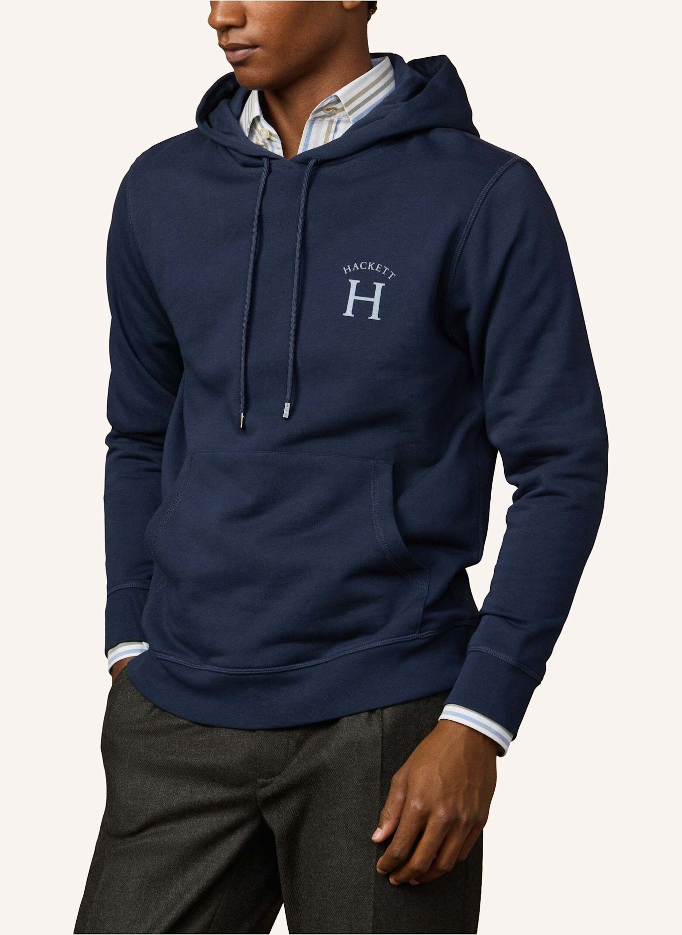 HACKETT LONDON Hoodieshirt HERITAGE ESS HOODY: BLAU