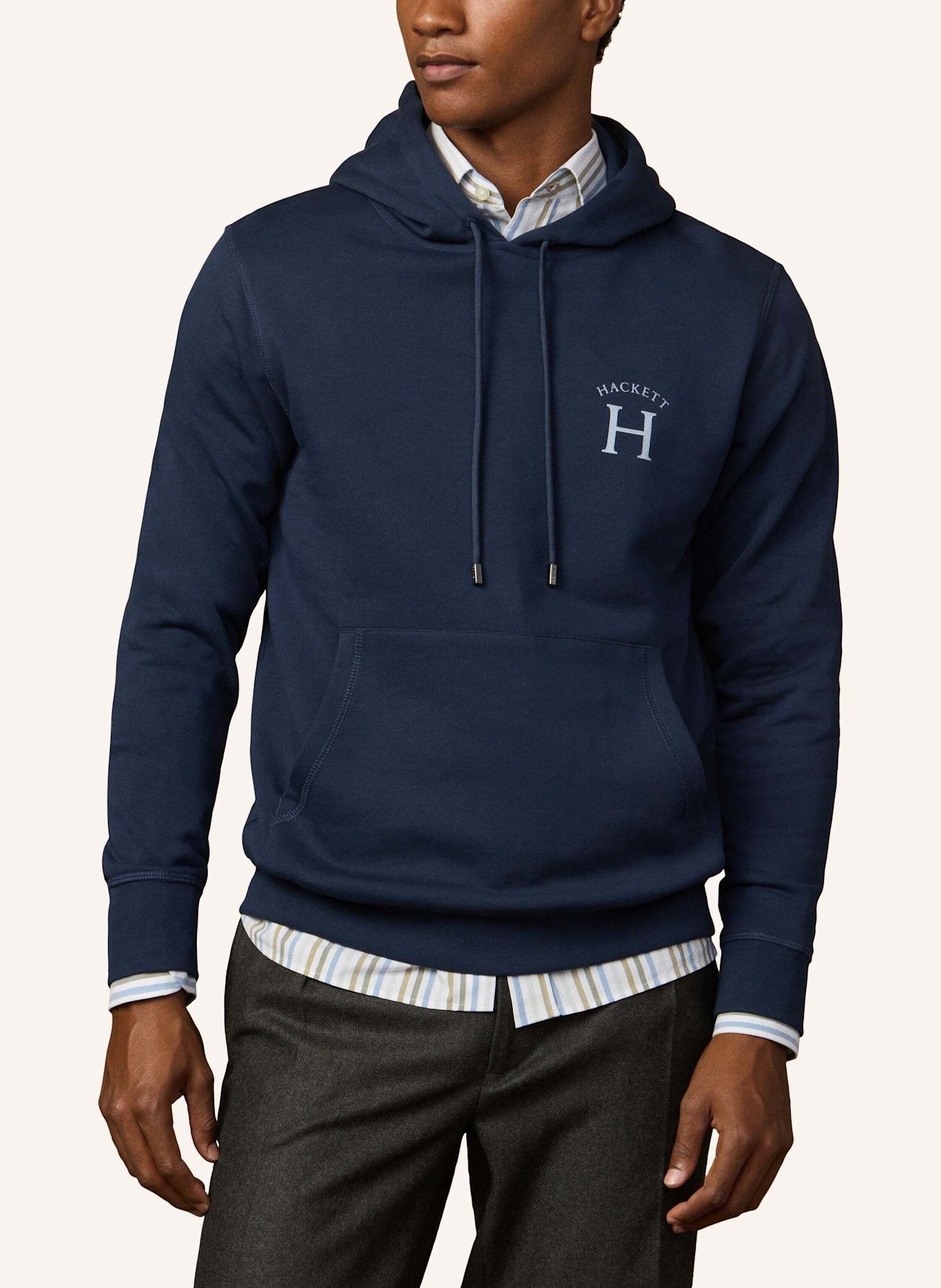 HACKETT LONDON Hoodieshirt HERITAGE ESS HOODY: BLAU