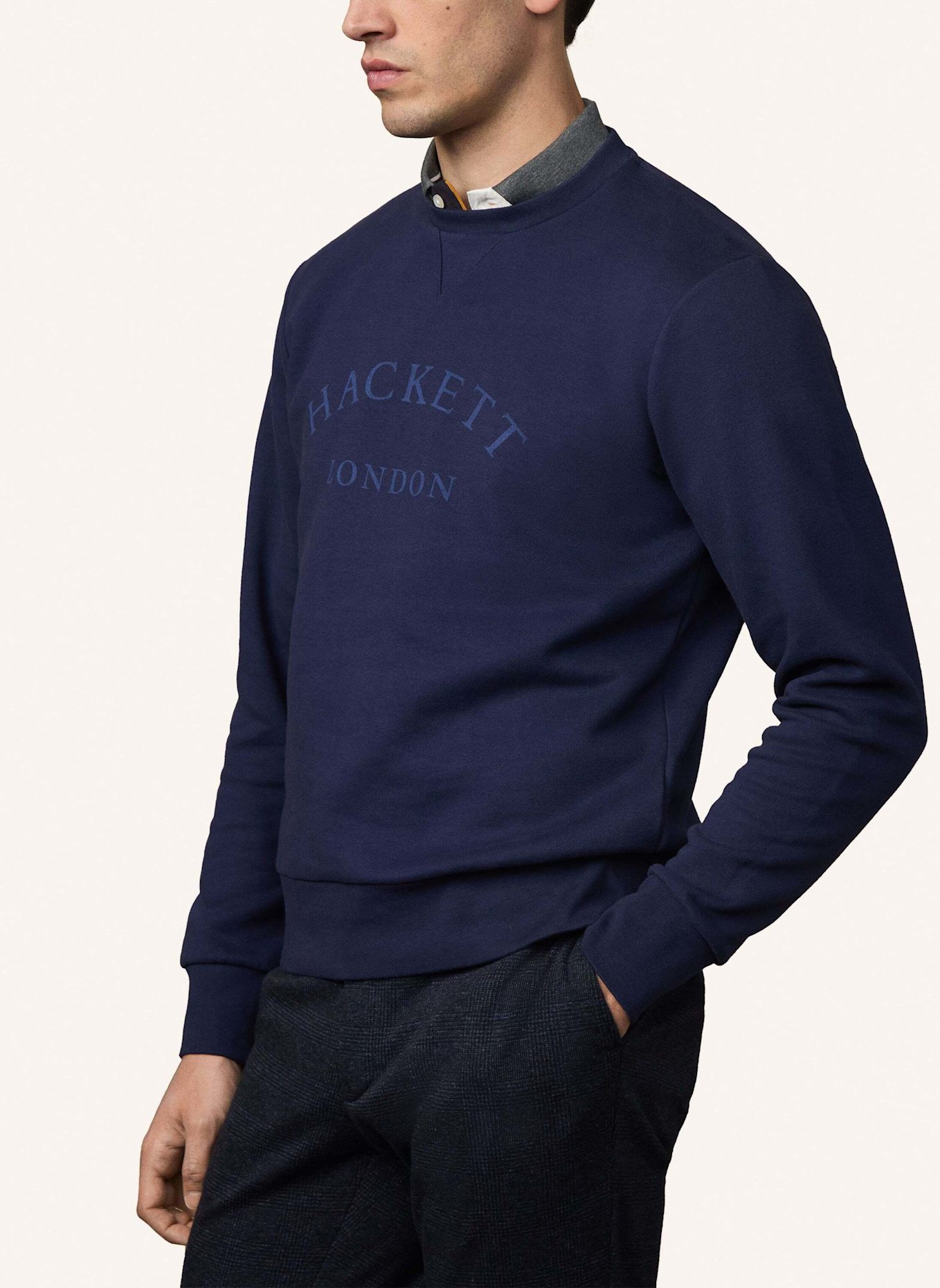 HACKETT LONDON Sweatshirt HERITAGE ESS AW CREW: BLAU