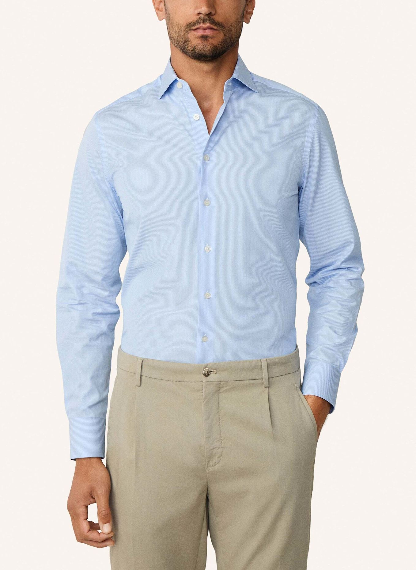 HACKETT LONDON Freizeithemd MAGIC SHIRT STRIPE: HELLBLAU