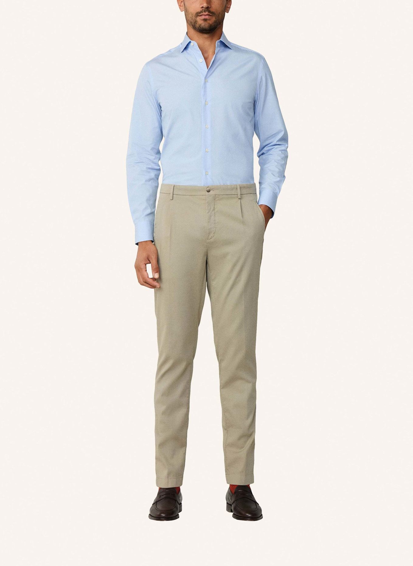 HACKETT LONDON Freizeithemd MAGIC SHIRT STRIPE: HELLBLAU