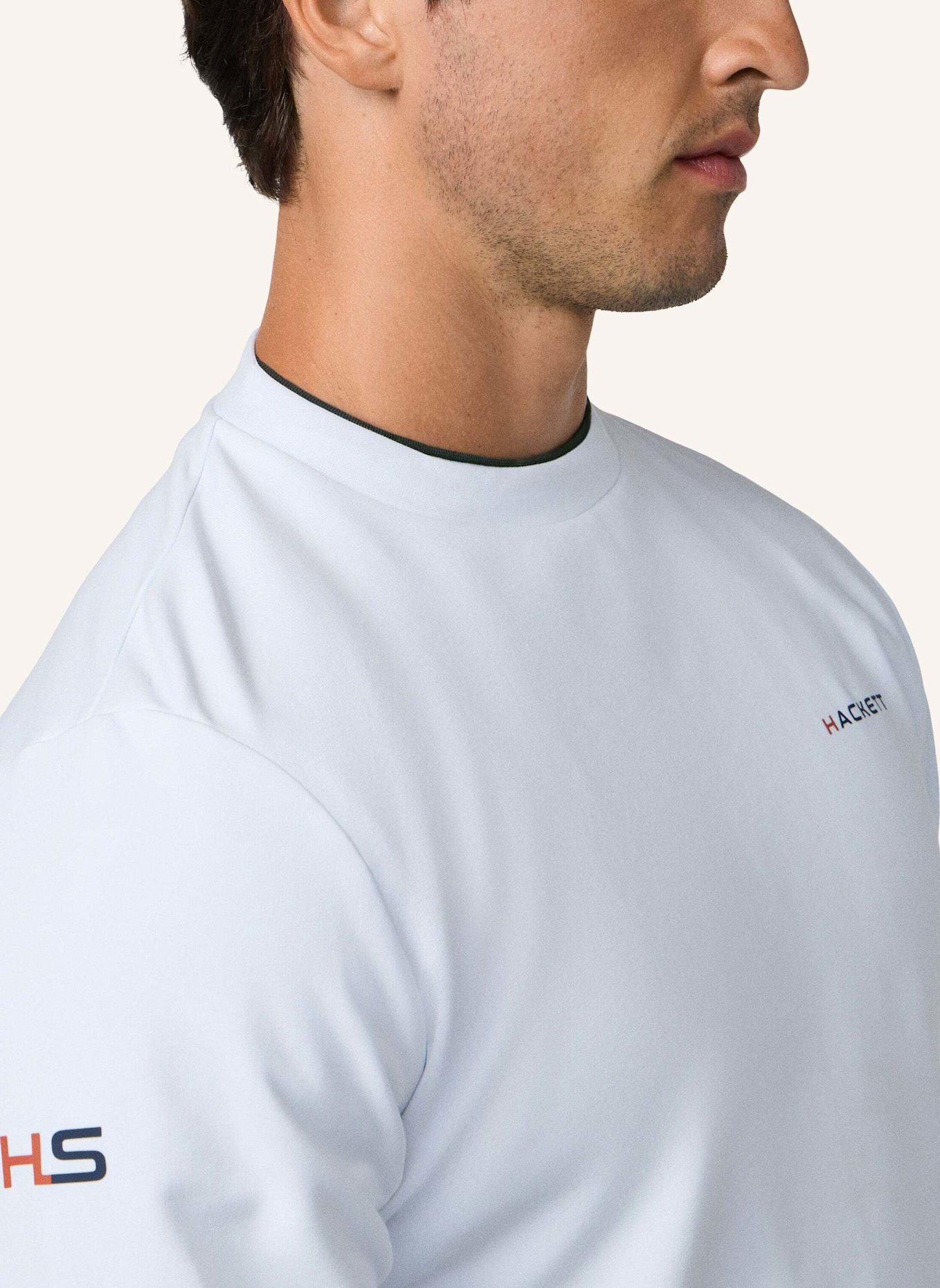 HACKETT LONDON Sweatshirt HS ESSENTIAL CREW: WEISS