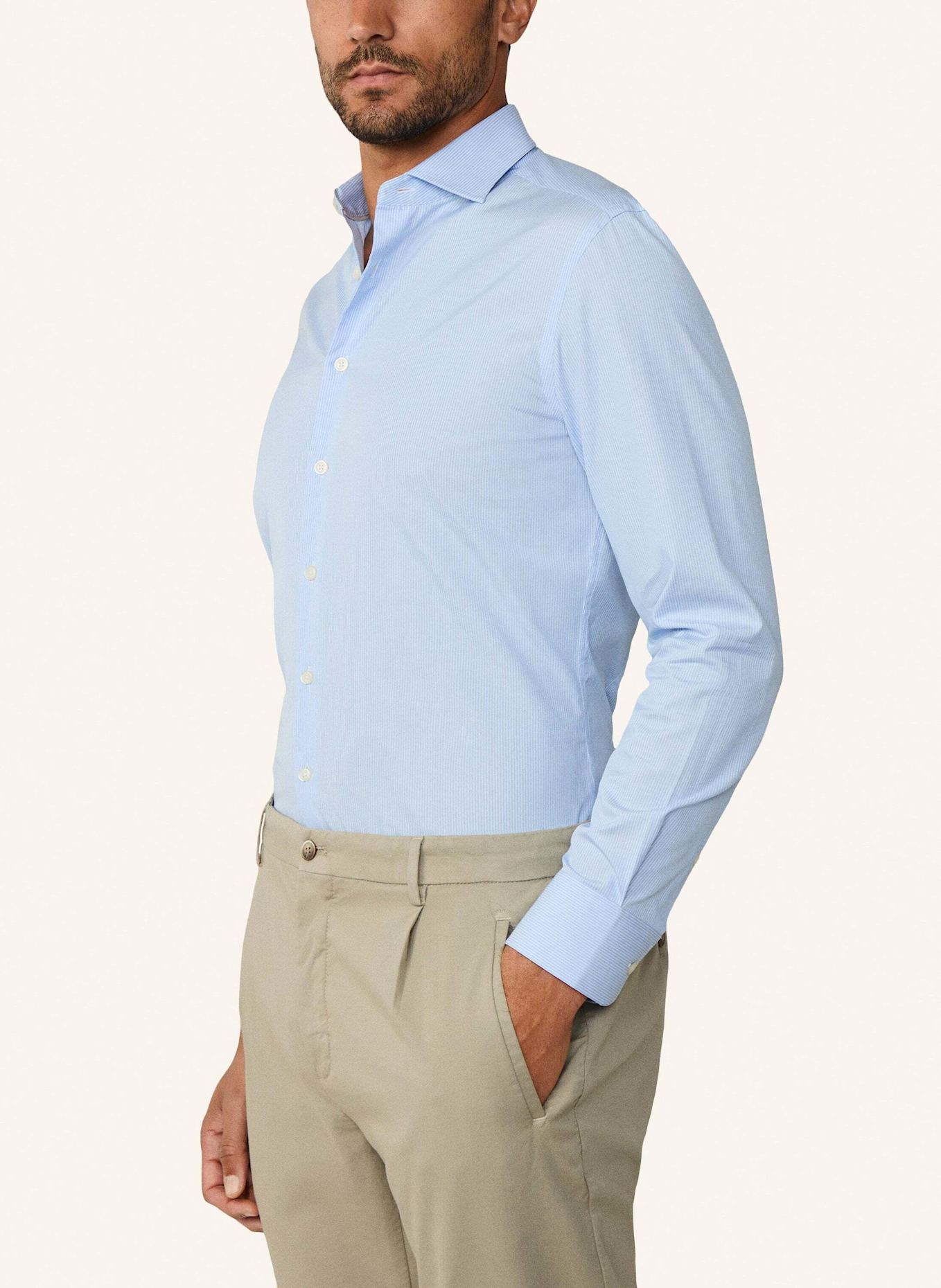 HACKETT LONDON Freizeithemd MAGIC SHIRT STRIPE: HELLBLAU