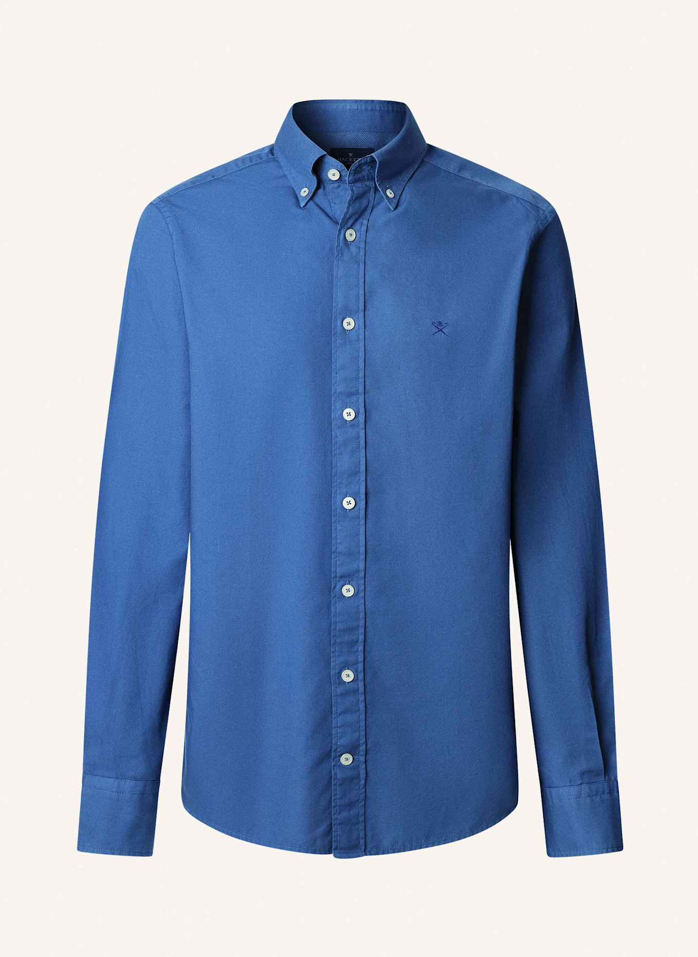 HACKETT LONDON Freizeithemd ESS GMT DYED OXFORD: BLAU