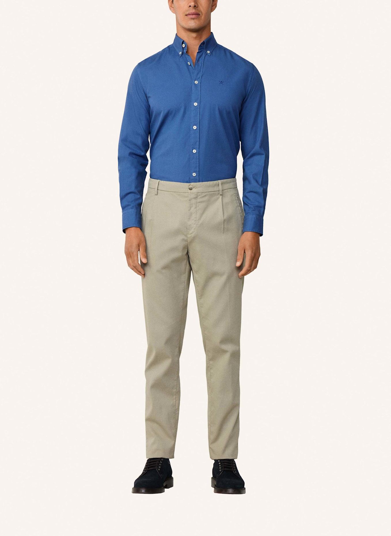 HACKETT LONDON Freizeithemd ESS GMT DYED OXFORD: BLAU
