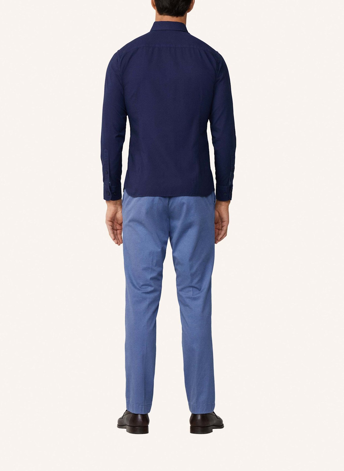 HACKETT LONDON Freizeithemd ESS GMT DYED OXFORD: DUNKELBLAU