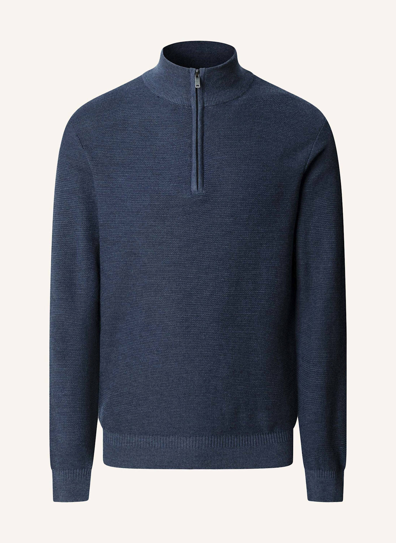 HACKETT LONDON Pullover HONEYCOMB STITCH HZIP: DUNKELBLAU
