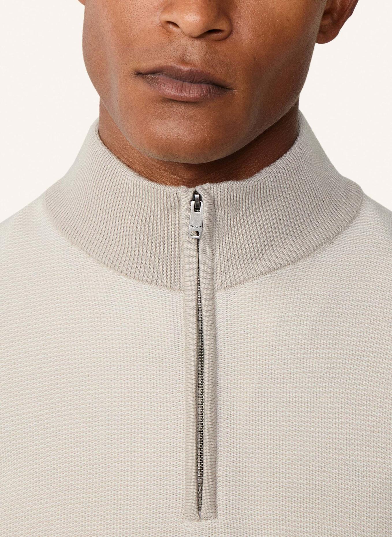 HACKETT LONDON Pullover HONEYCOMB STITCH HZIP: CREME