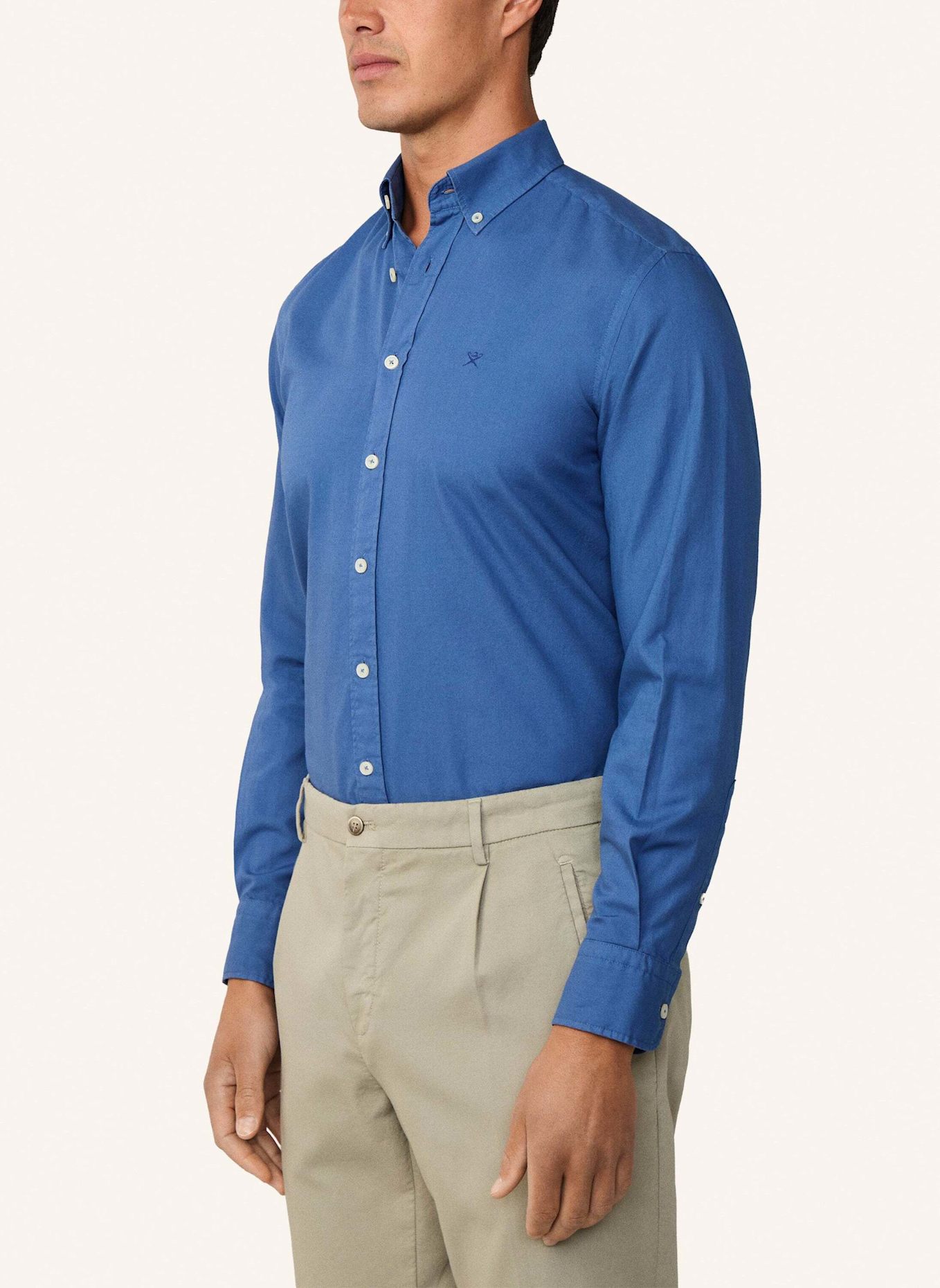 HACKETT LONDON Freizeithemd ESS GMT DYED OXFORD: BLAU