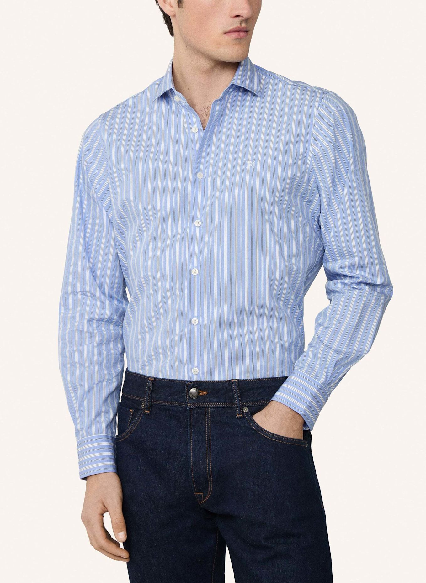 HACKETT LONDON Freizeithemd CITY MULTI STRIPE: BLAU