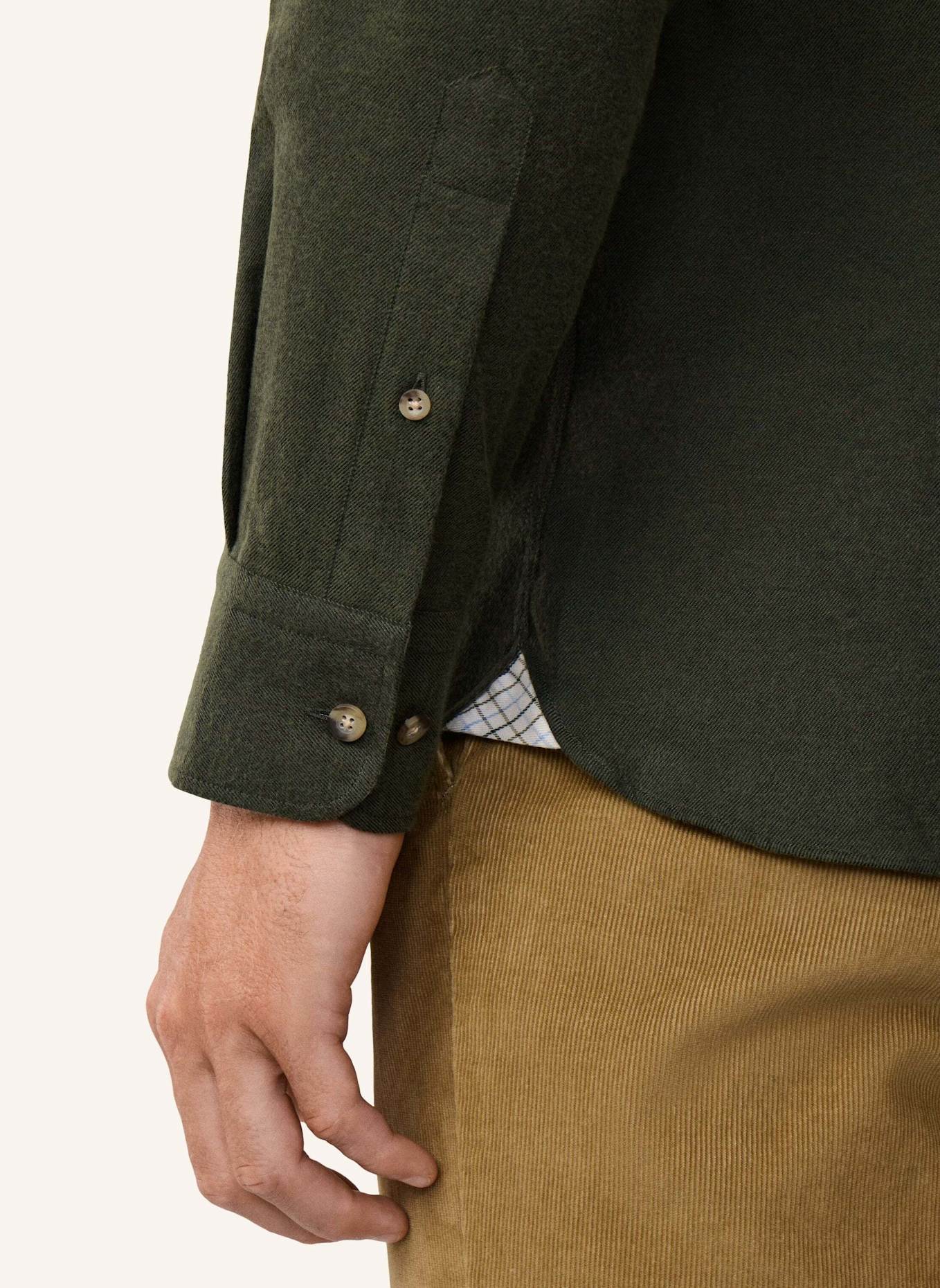 HACKETT LONDON Freizeithemd FLANNEL MULTI TRIM: GRÜN