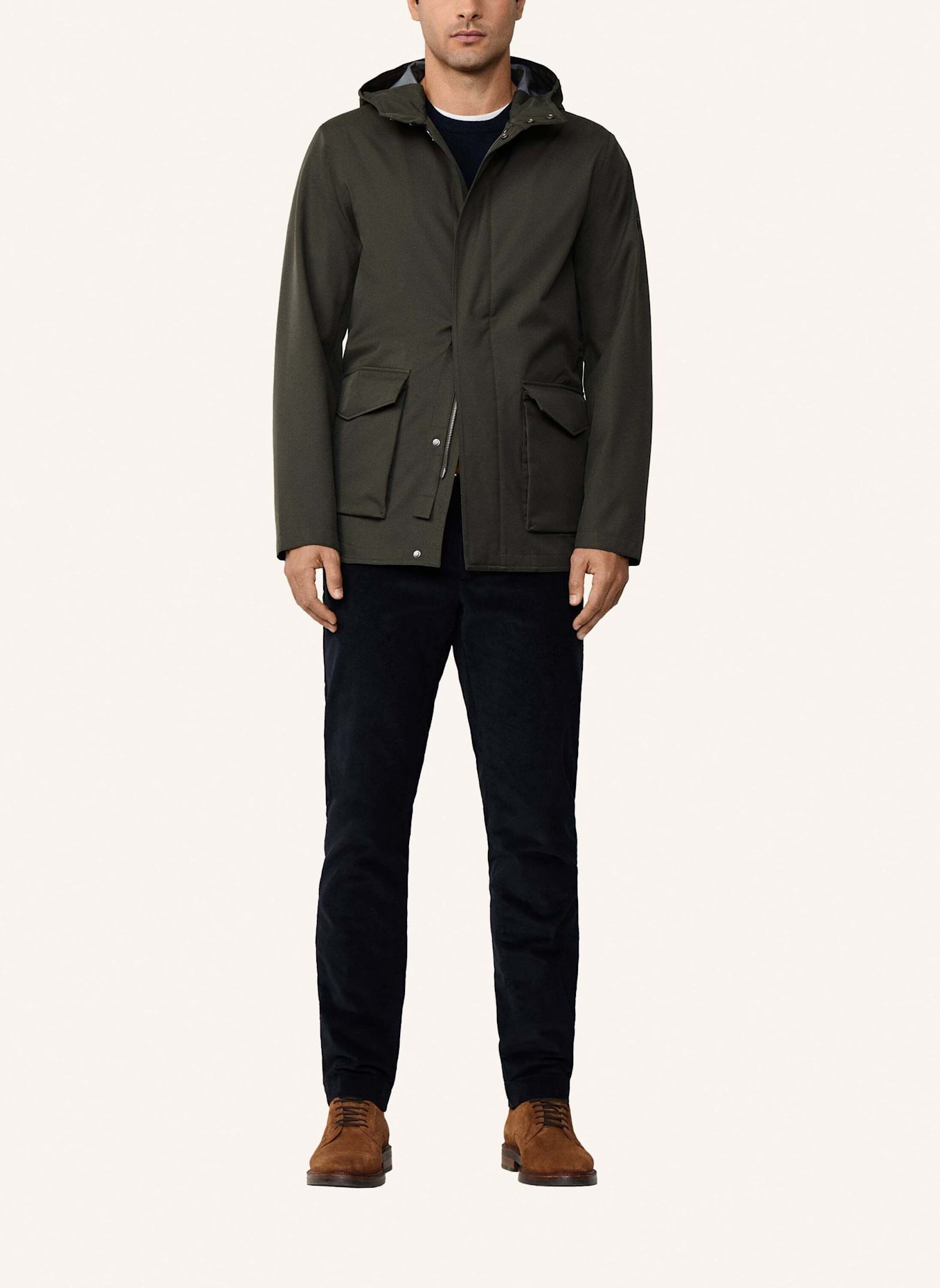 HACKETT LONDON Parka ONSHORE VELO: DUNKELGRÜN