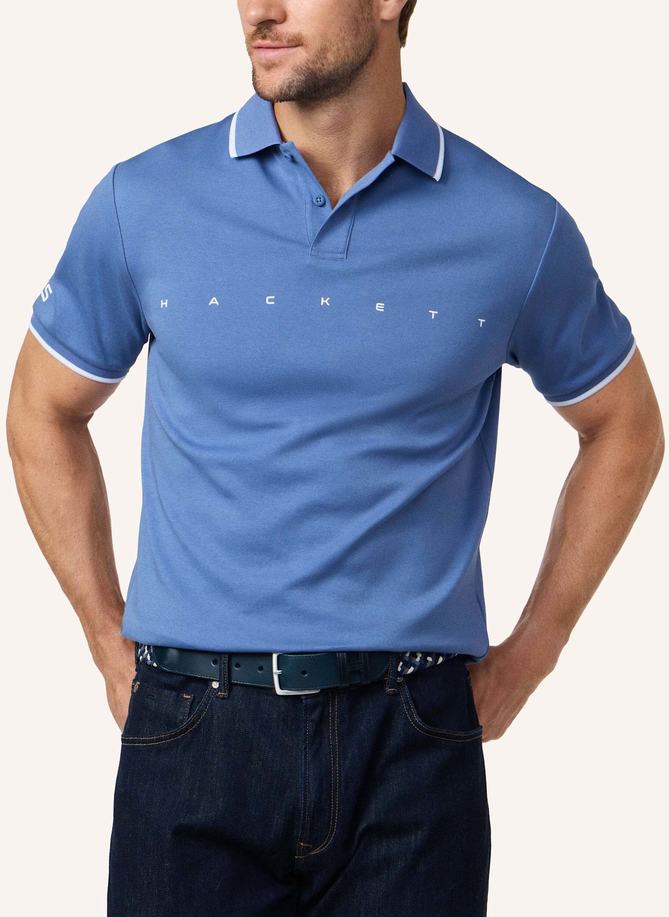 HACKETT LONDON Poloshirt HS ESSENTIAL POLO: BLAU