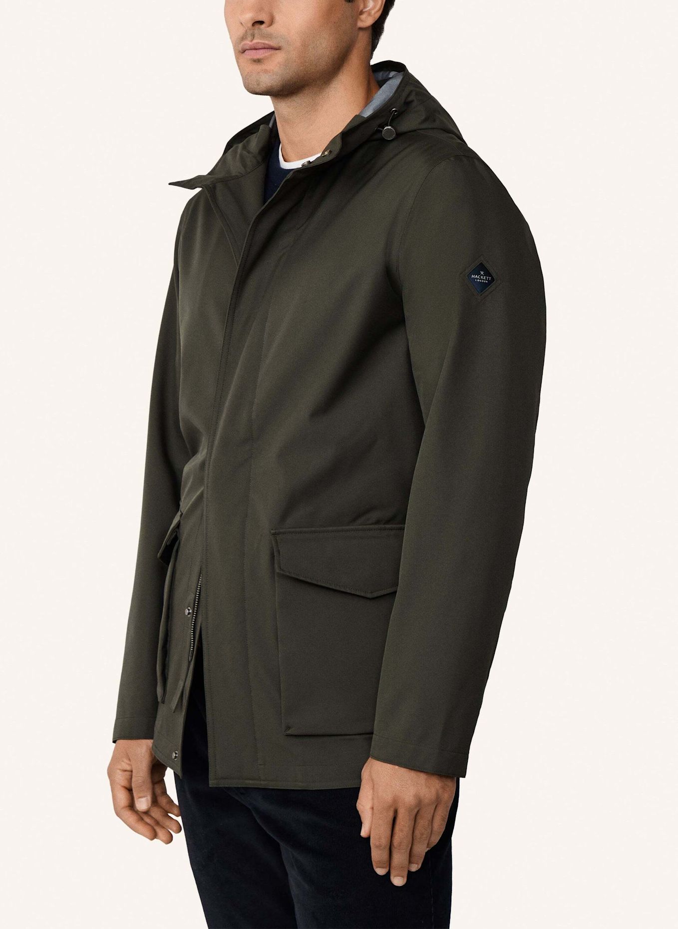 HACKETT LONDON Parka ONSHORE VELO: DUNKELGRÜN