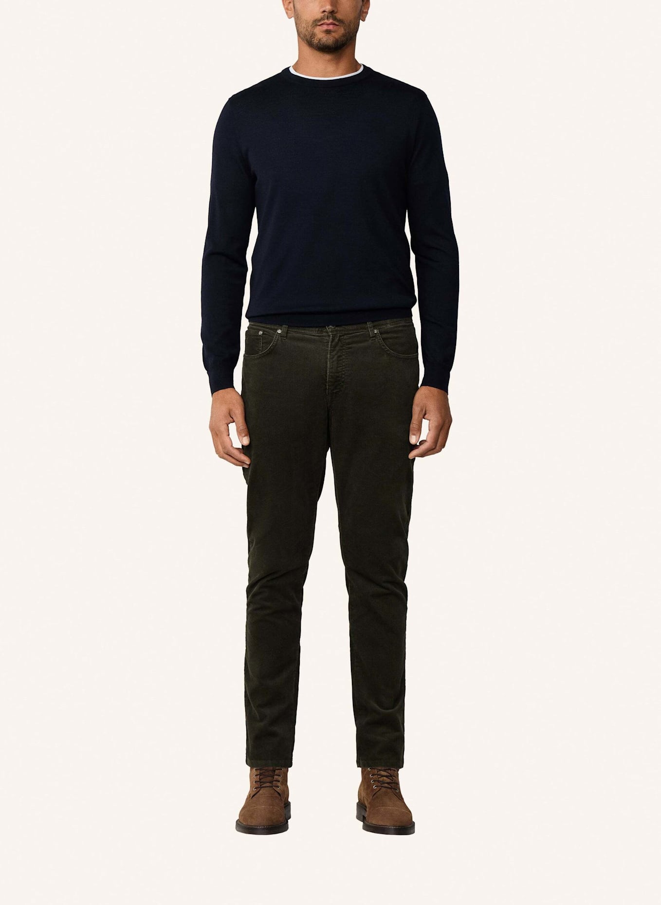 HACKETT LONDON Pullover MERINO SILK CREW: BLAU