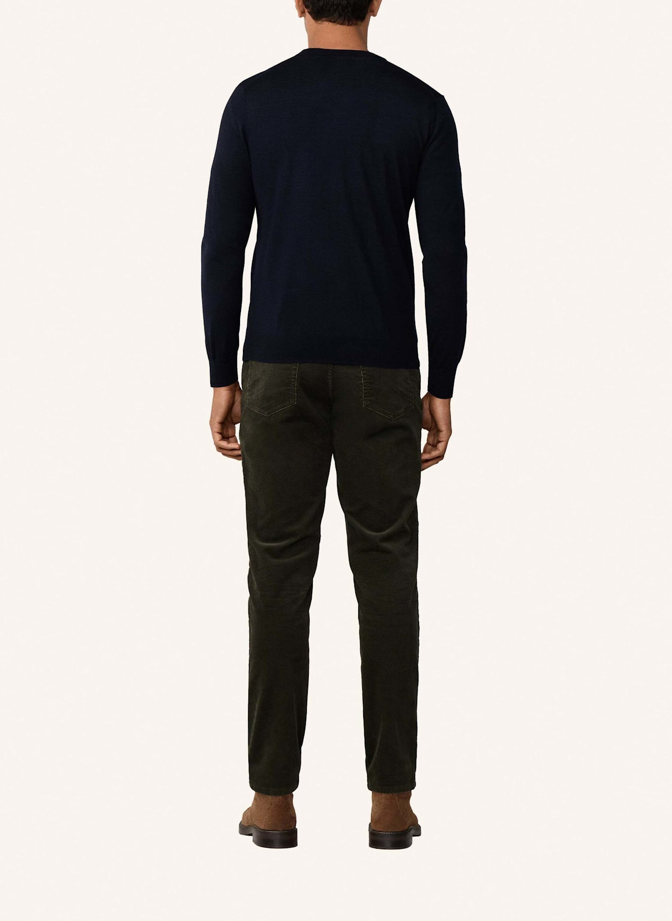 HACKETT LONDON Pullover MERINO SILK CREW: BLAU