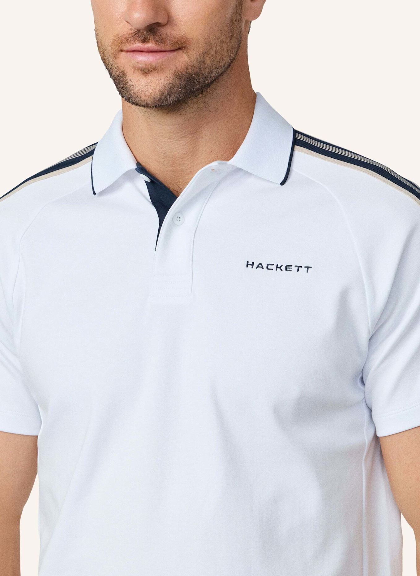 HACKETT LONDON Poloshirt HS TAPE POLO: WEISS