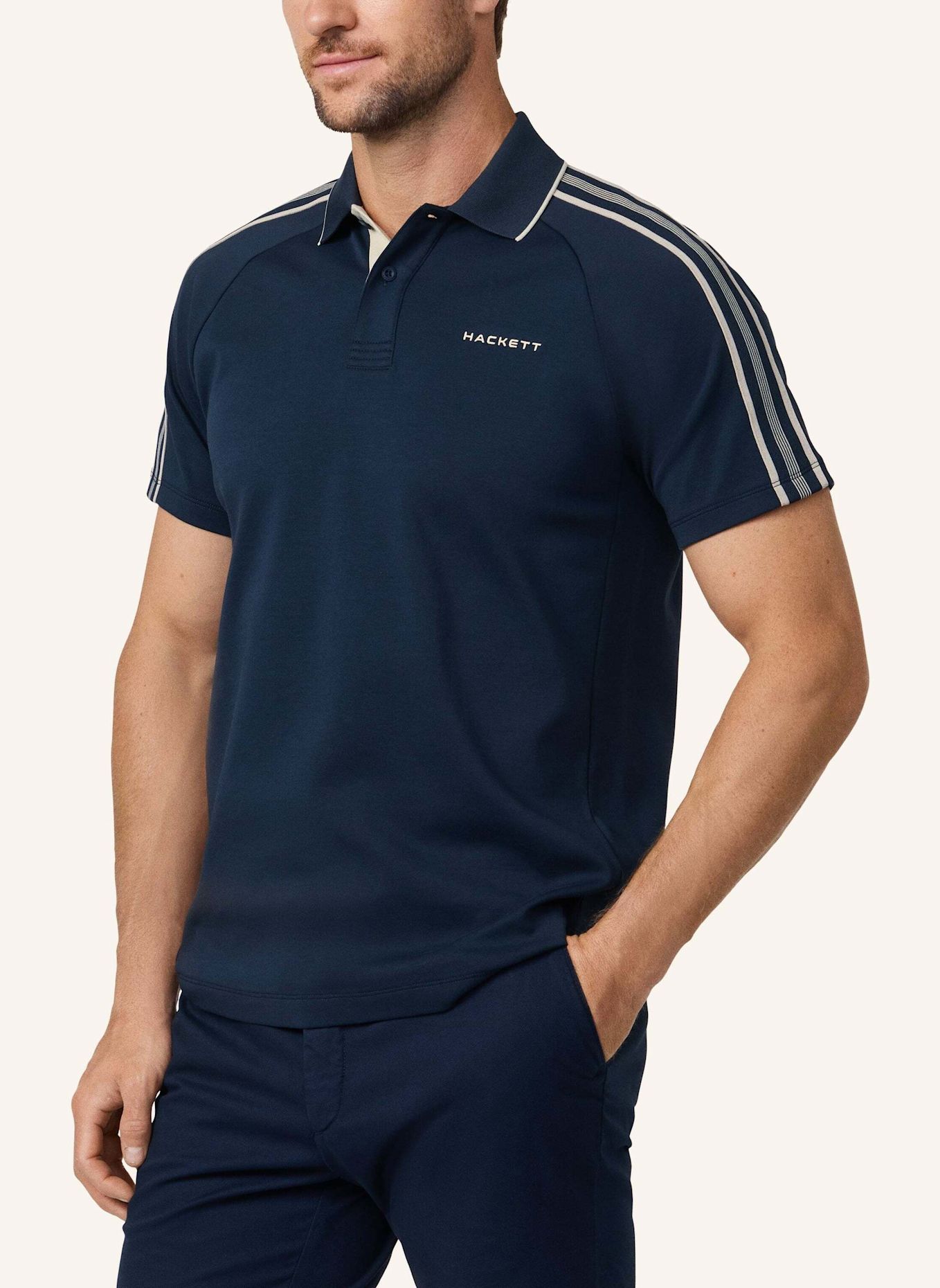 HACKETT LONDON Poloshirt HS TAPE POLO: DUNKELBLAU