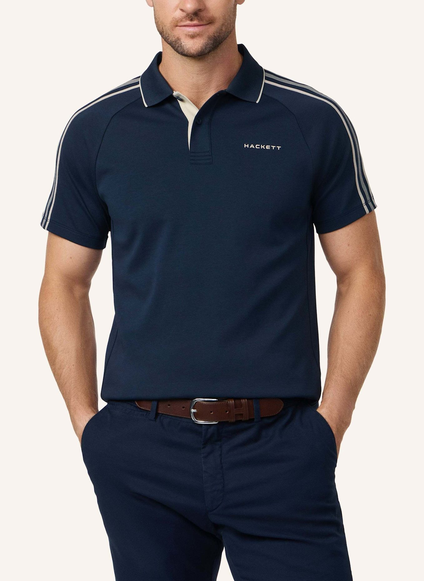 HACKETT LONDON Poloshirt HS TAPE POLO: DUNKELBLAU