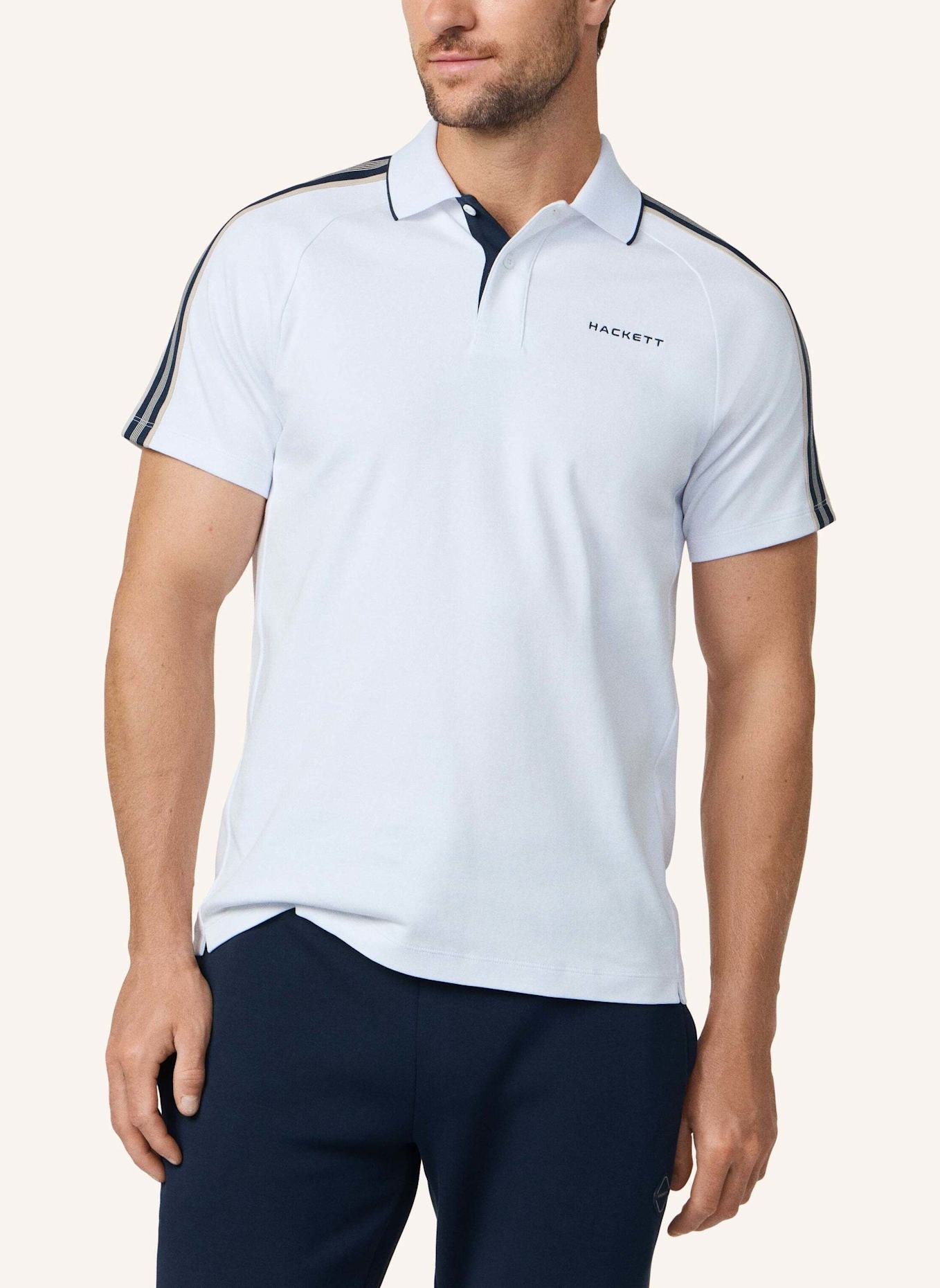 HACKETT LONDON Poloshirt HS TAPE POLO: WEISS