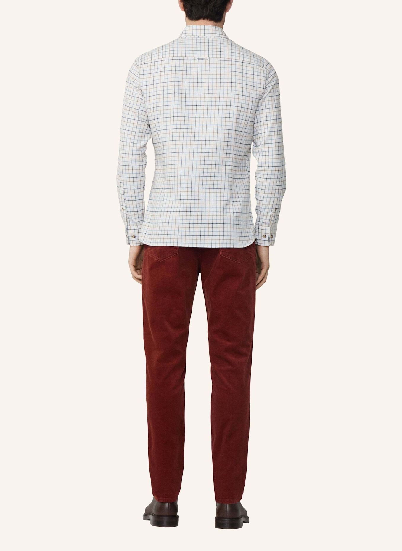 HACKETT LONDON Freizeithemd LGE FLANNEL TATTERSALL: BLAU