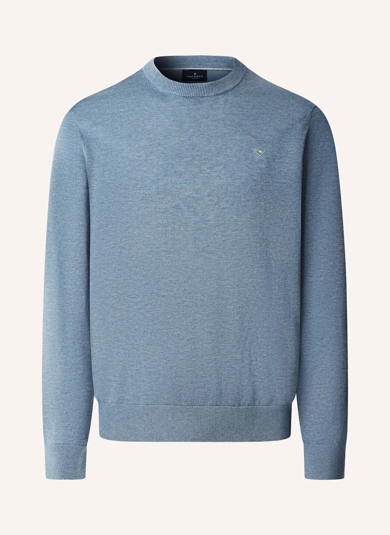 HACKETT LONDON Pullover COTTON SILK CREW: BLAU