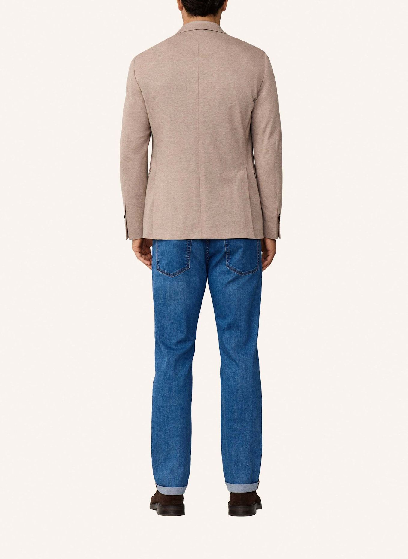 HACKETT LONDON Sakko MELANGE PIQUE: TAUPE/ HELLBRAUN