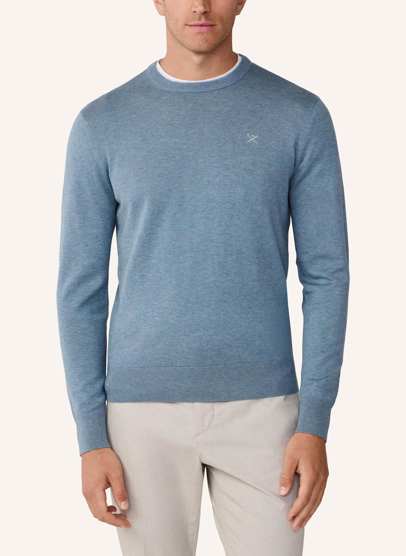 HACKETT LONDON Pullover COTTON SILK CREW: BLAU