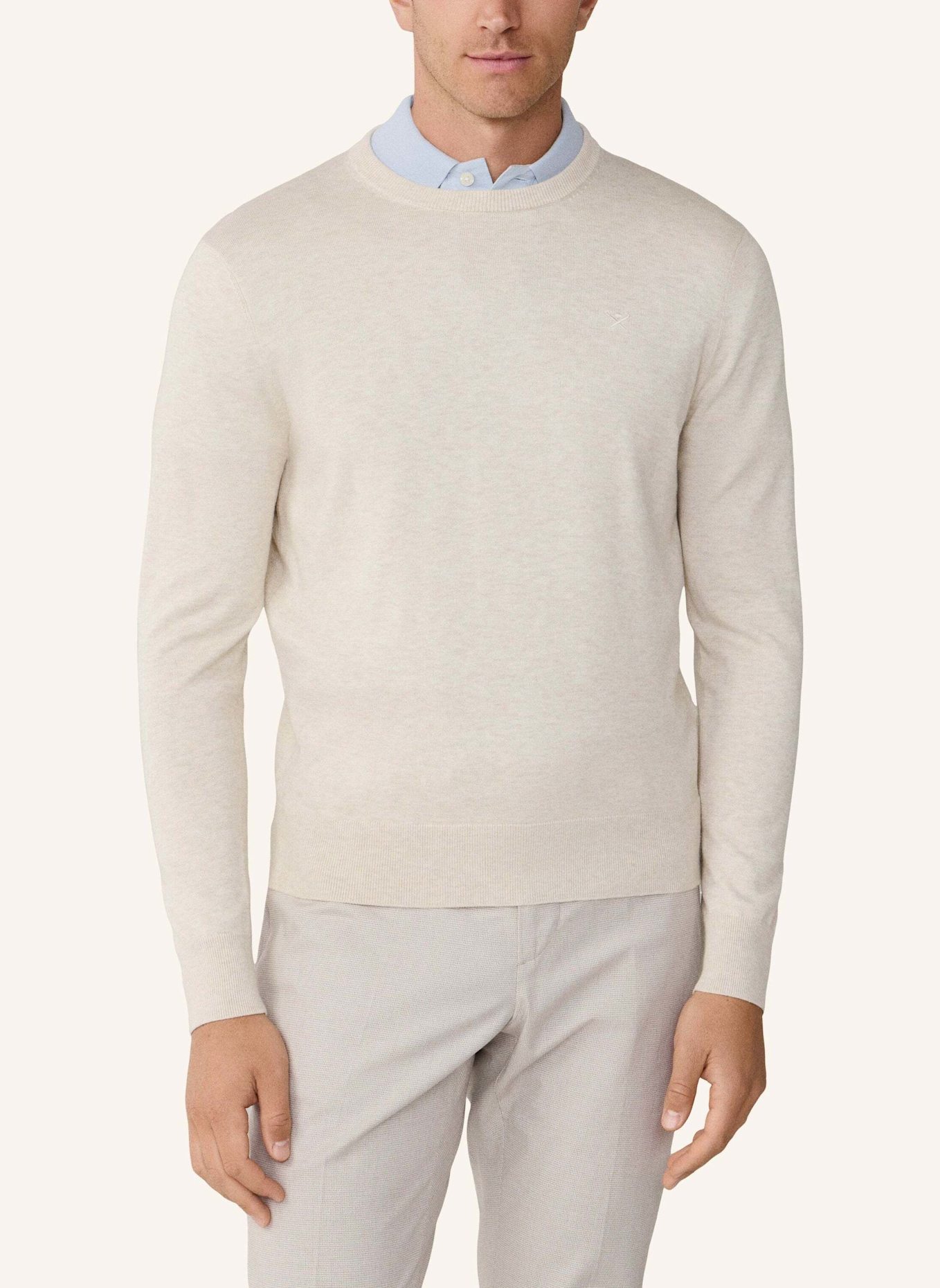 HACKETT LONDON Pullover COTTON SILK CREW: WEISS