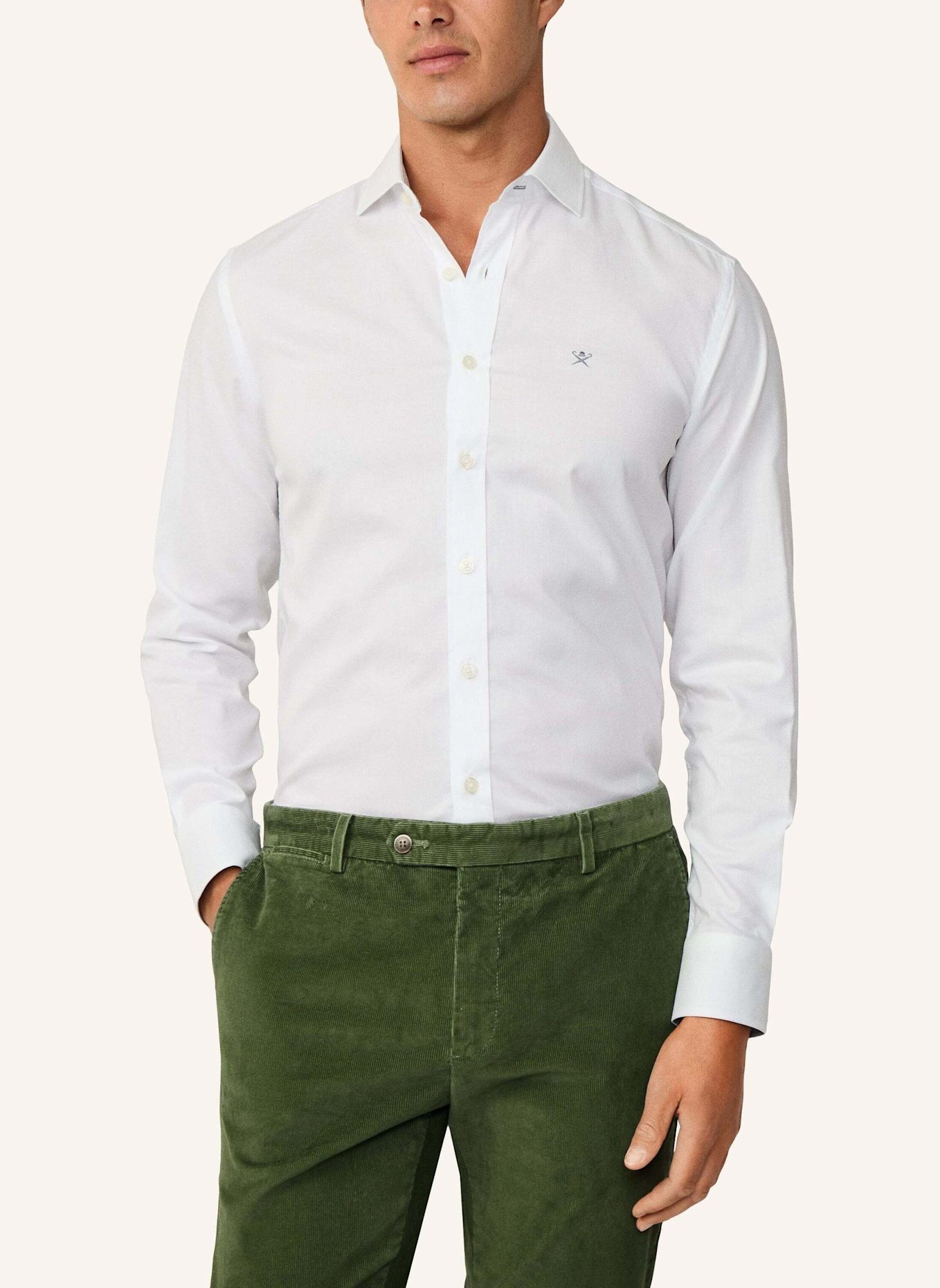 HACKETT LONDON Freizeithemd HBONE MULTI: WEISS