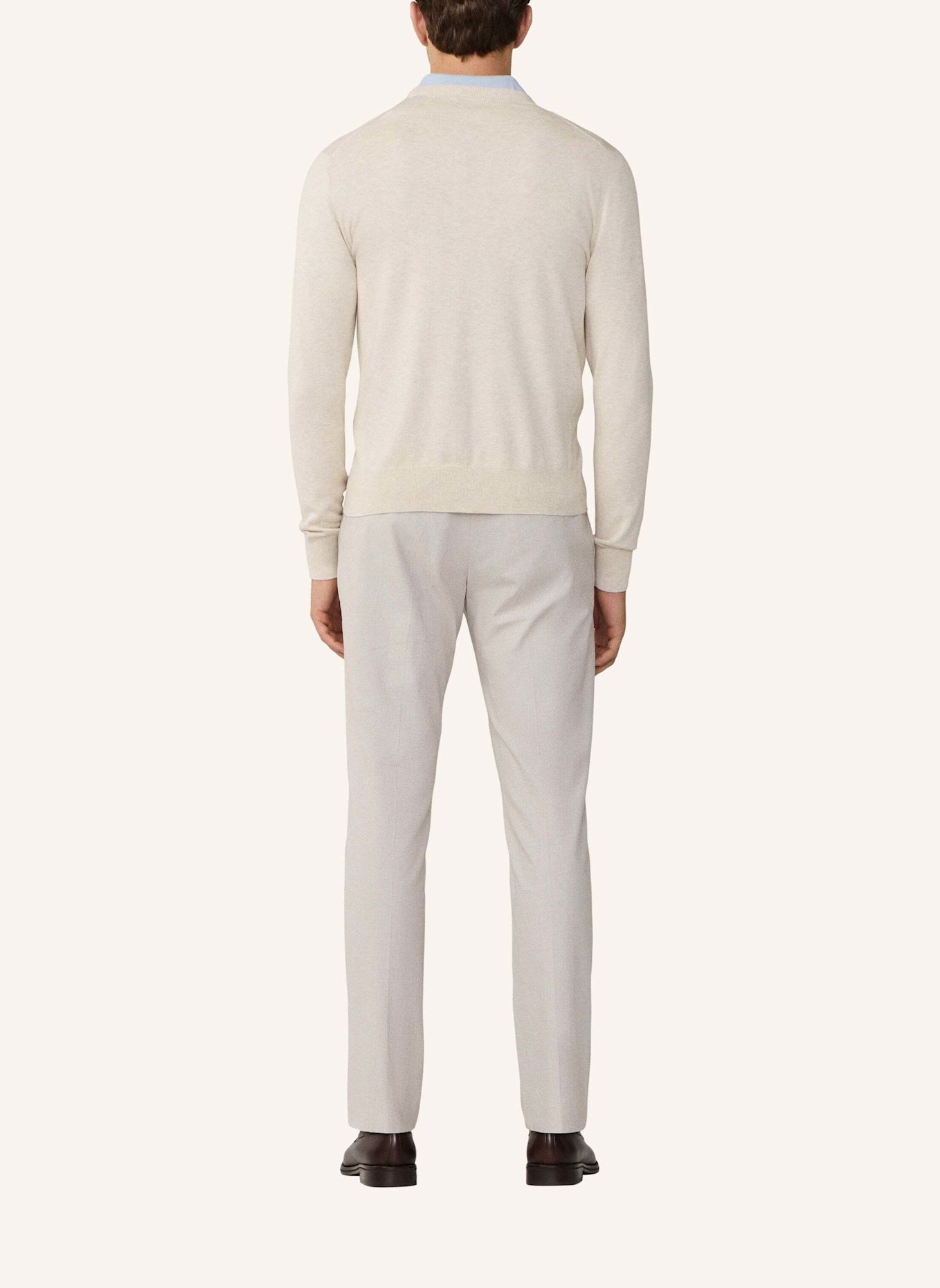 HACKETT LONDON Pullover COTTON SILK CREW: WEISS