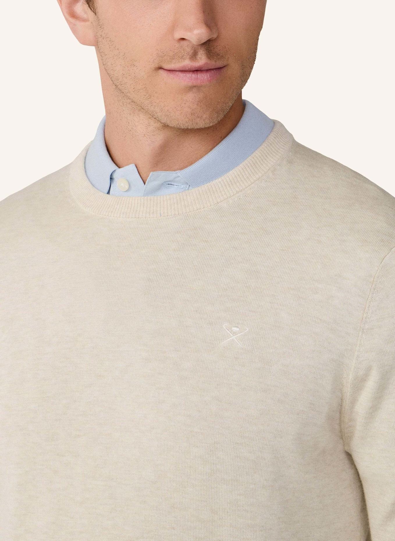 HACKETT LONDON Pullover COTTON SILK CREW: WEISS
