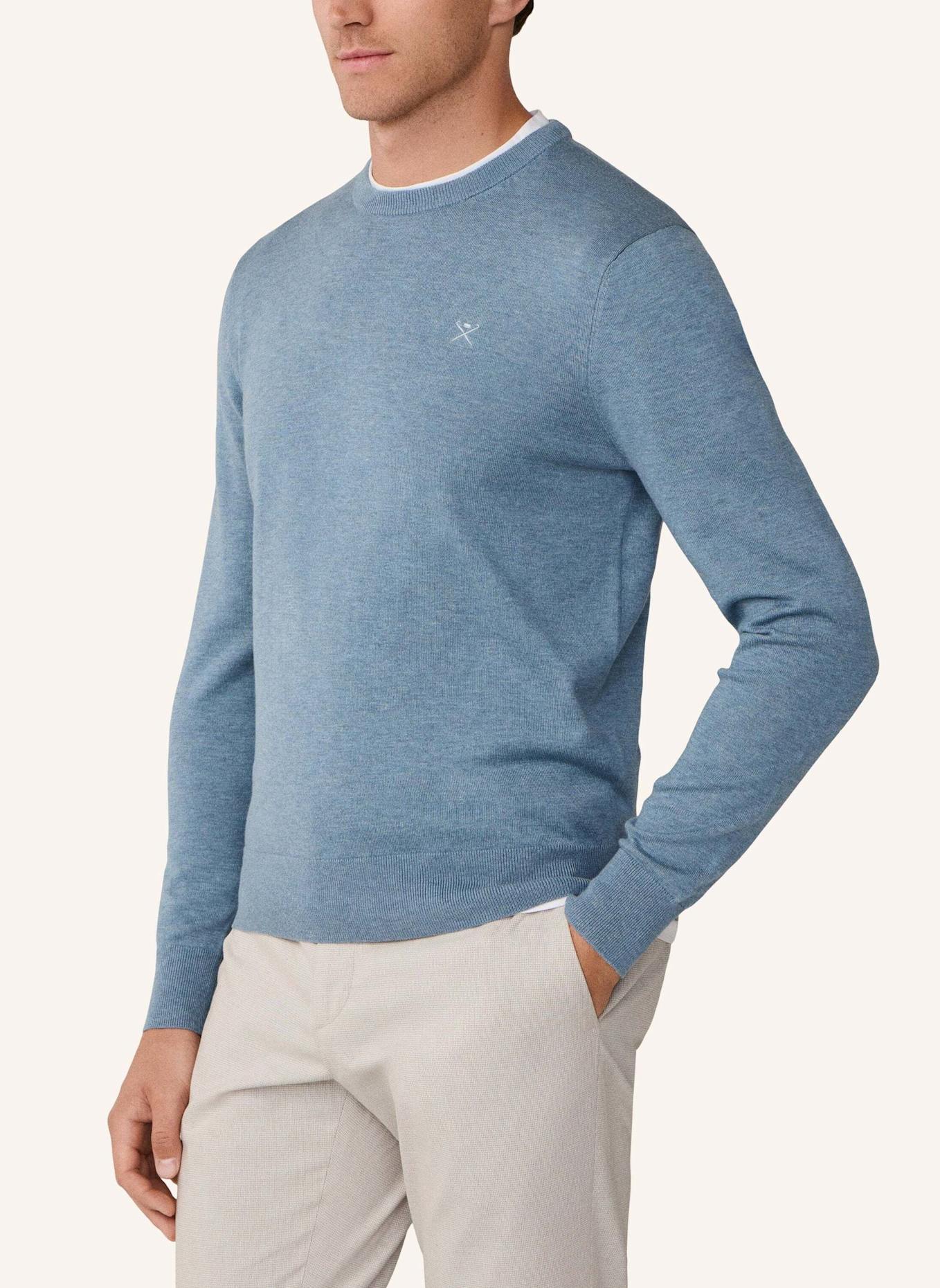 HACKETT LONDON Pullover COTTON SILK CREW: BLAU
