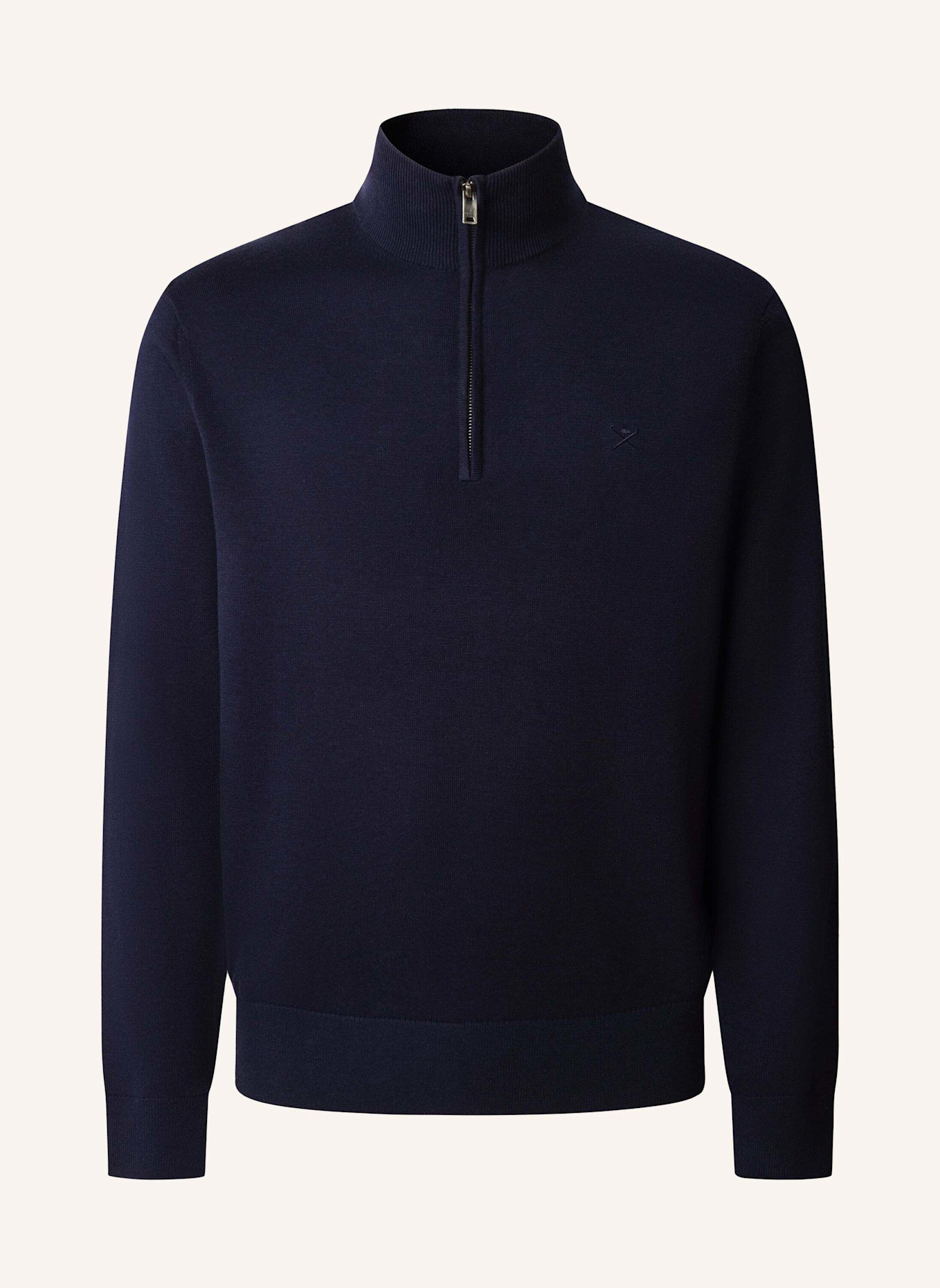 HACKETT LONDON Pullover COTTON SILK HZIP: BLAU