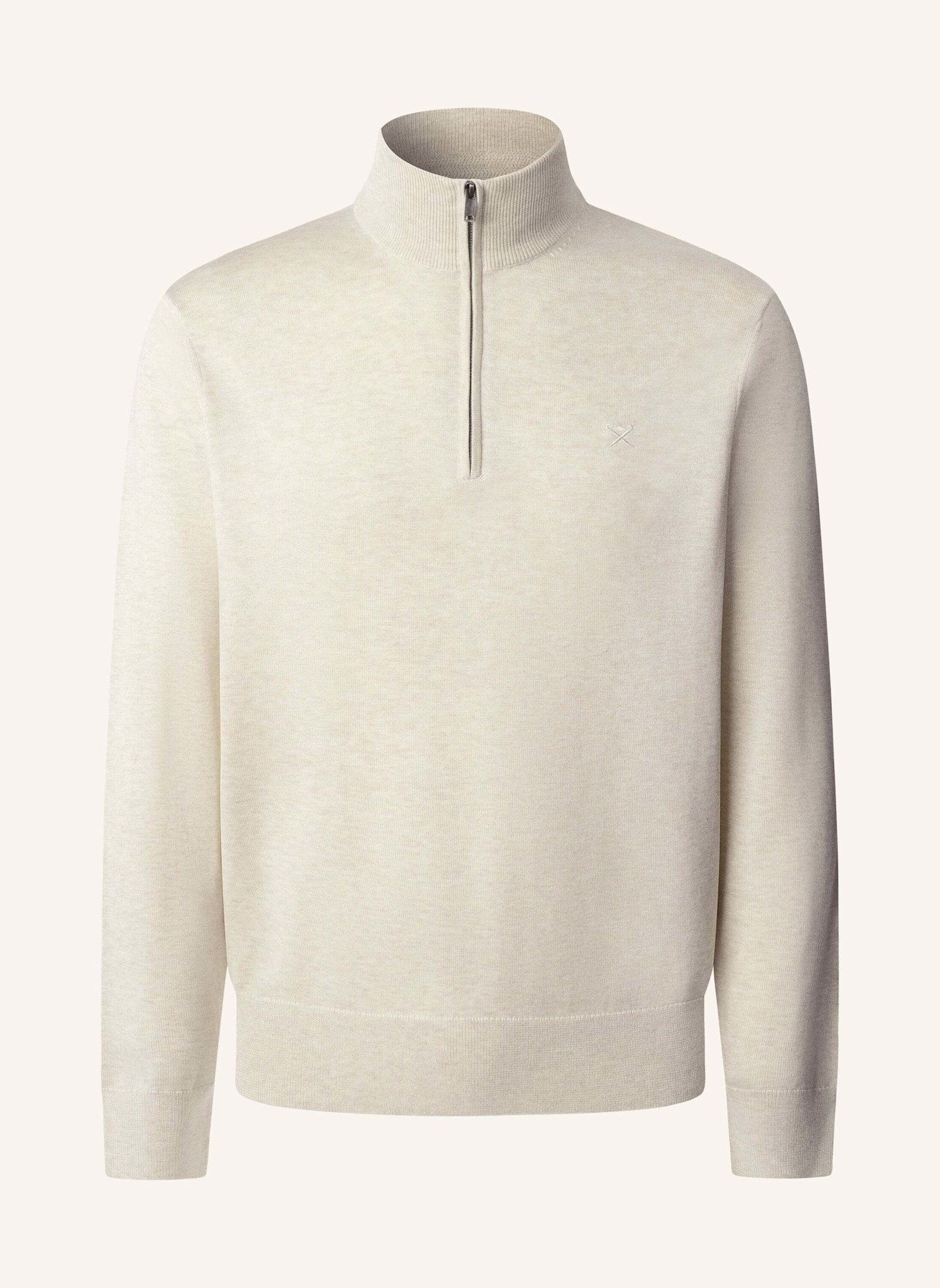 HACKETT LONDON Pullover COTTON SILK HZIP: WEISS