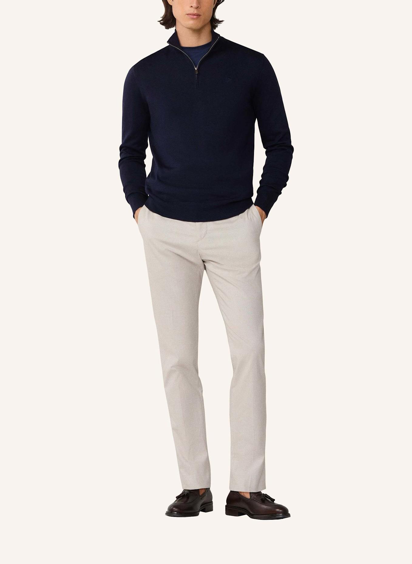 HACKETT LONDON Pullover COTTON SILK HZIP: BLAU