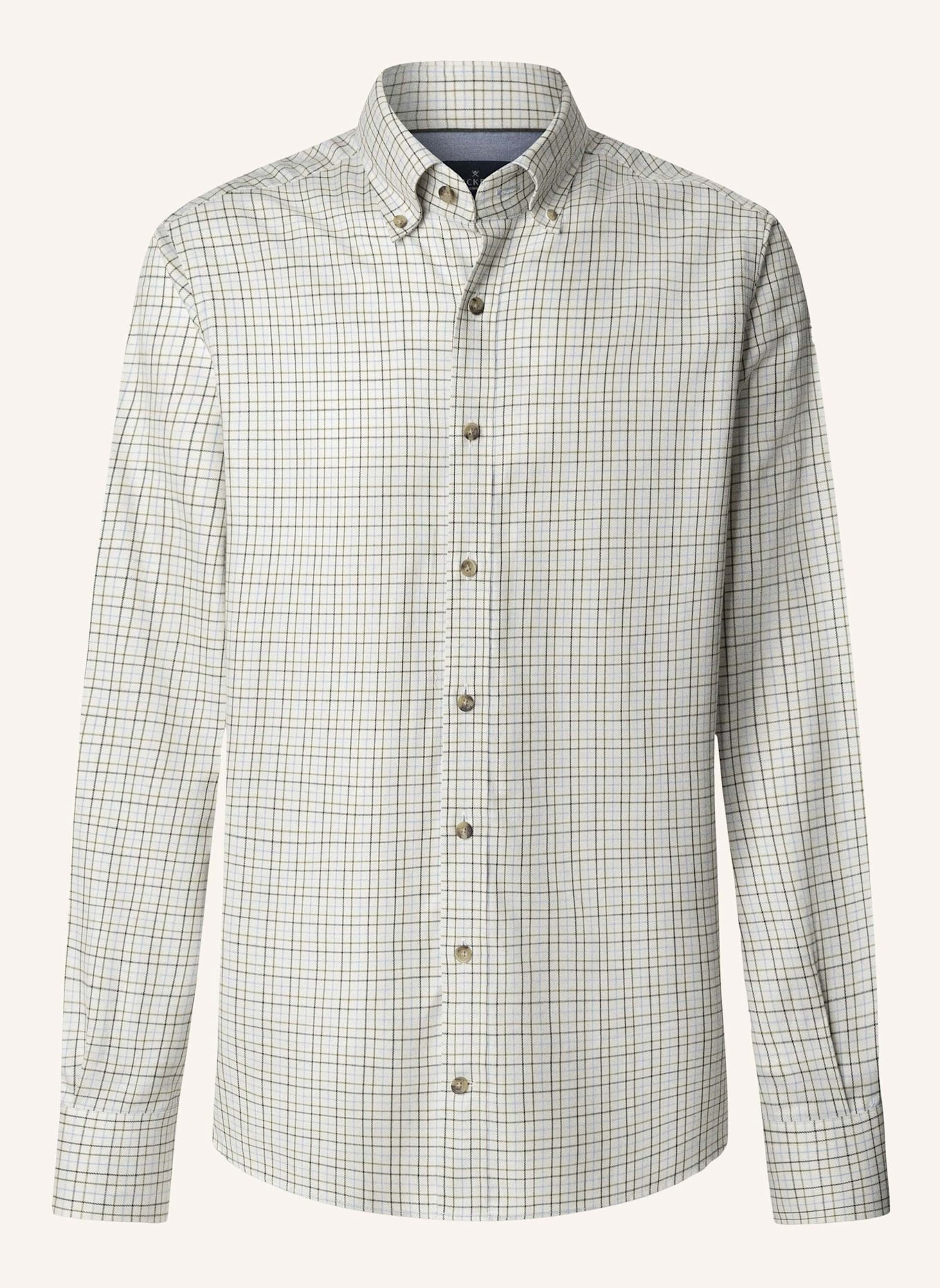 HACKETT LONDON Freizeithemd FLANNEL TATTERSALL: GRÜN