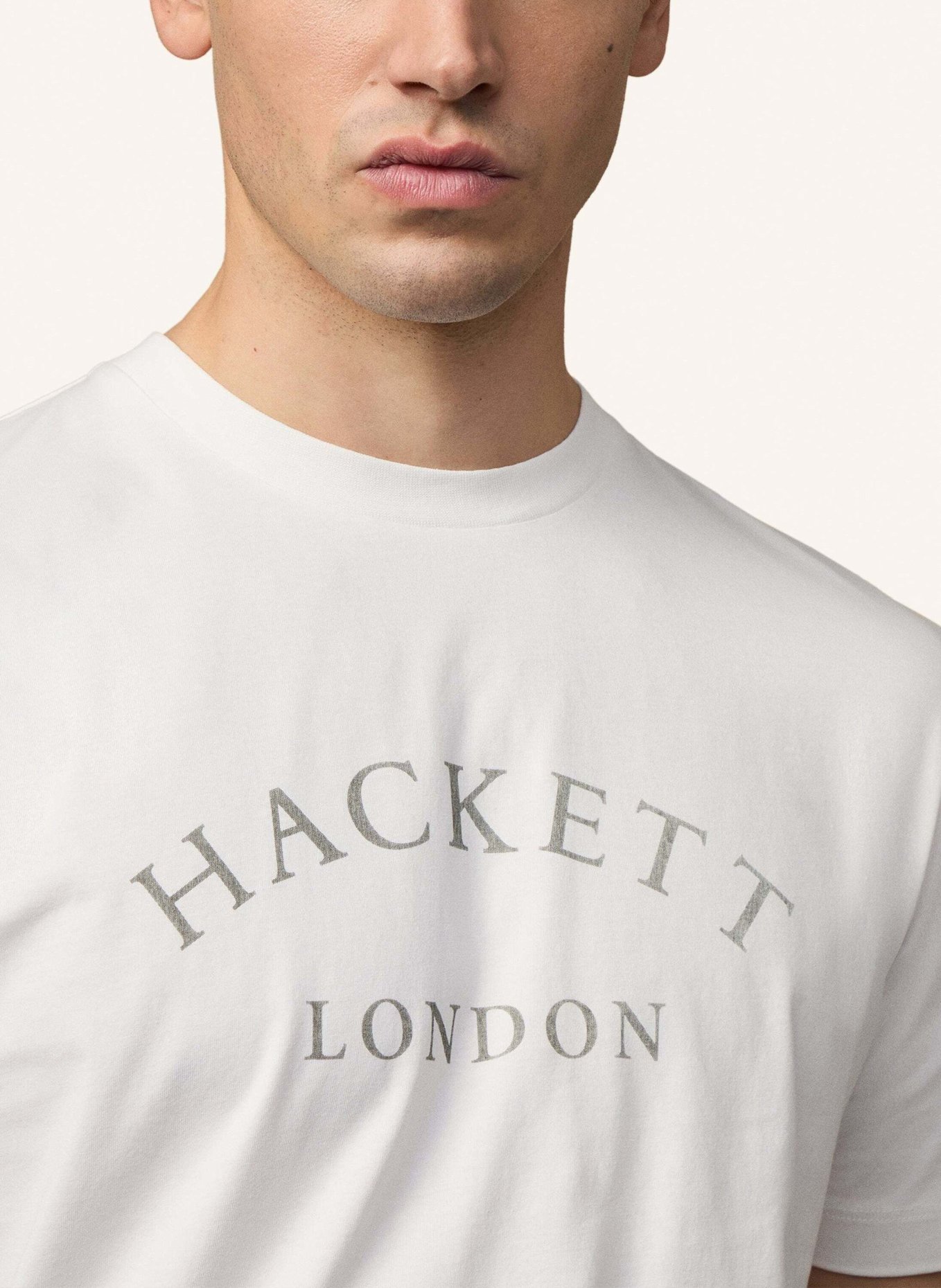 HACKETT LONDON T-Shirt HERITAGE ESS TEE: CREME