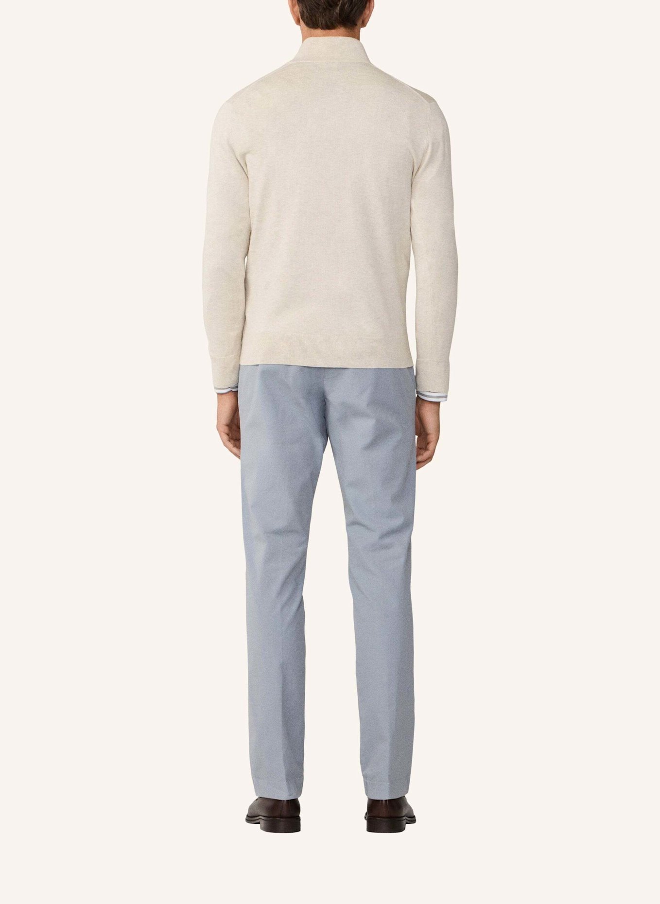 HACKETT LONDON Pullover COTTON SILK HZIP: WEISS