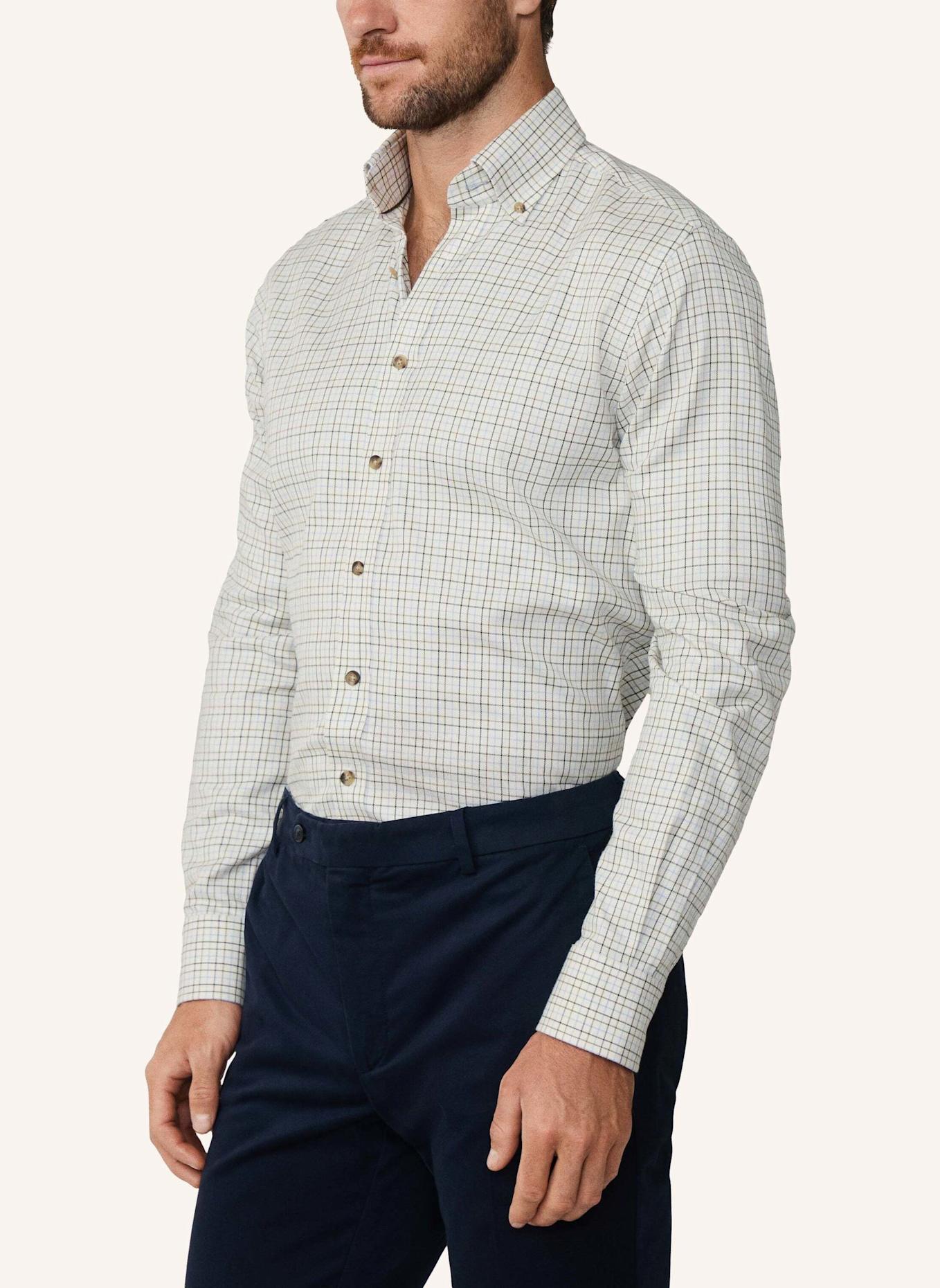 HACKETT LONDON Freizeithemd FLANNEL TATTERSALL: GRÜN