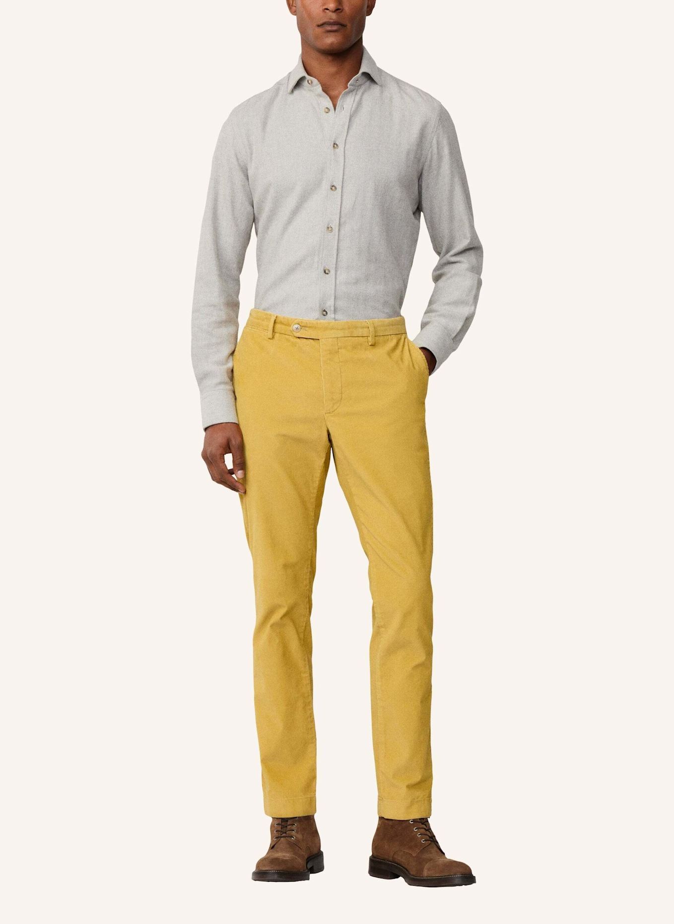 HACKETT LONDON Freizeithemd BRUSHED HERRINGBONE: GRAU