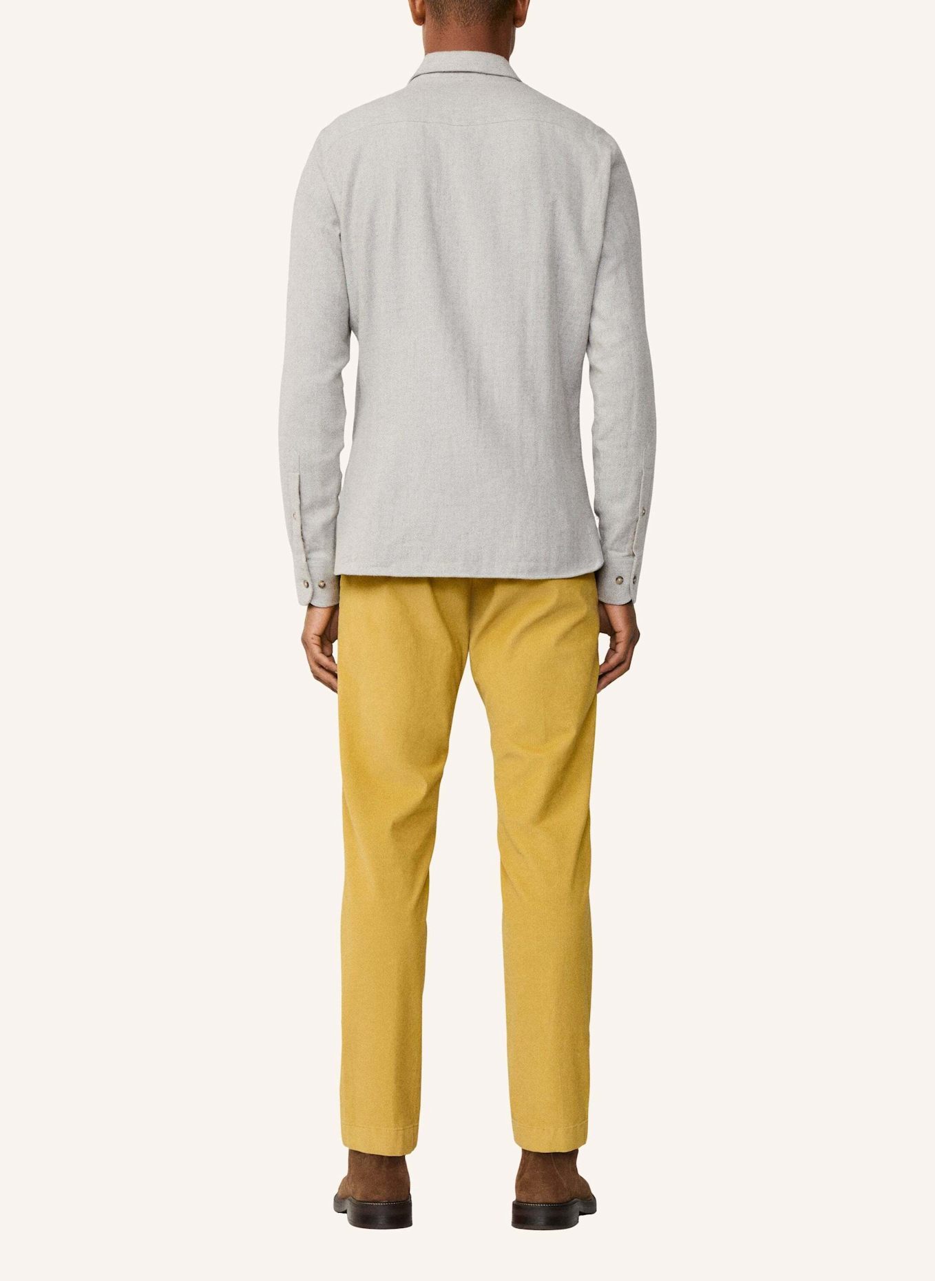 HACKETT LONDON Freizeithemd BRUSHED HERRINGBONE: GRAU