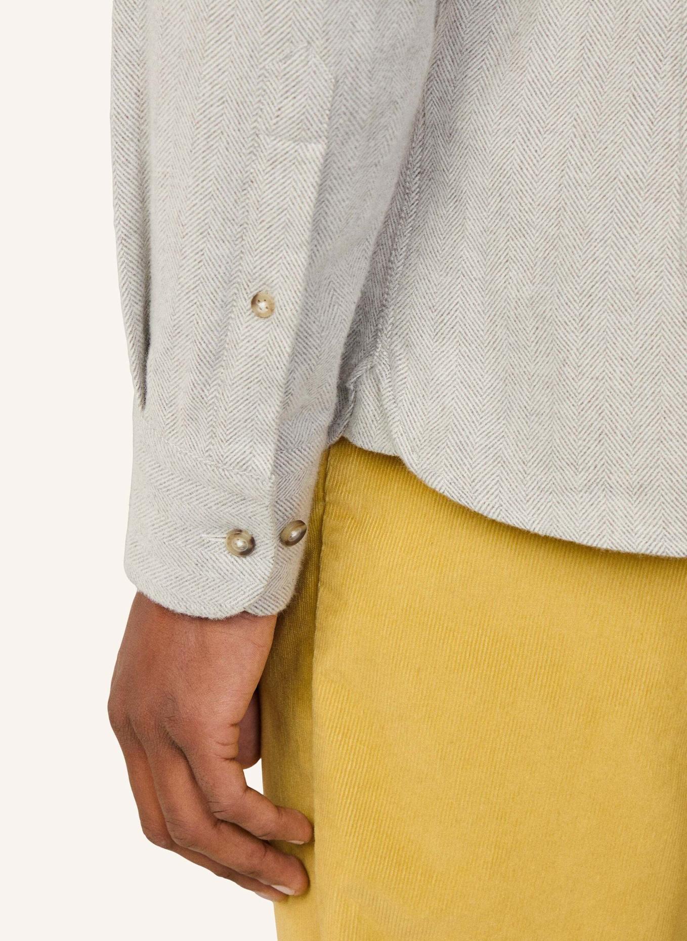 HACKETT LONDON Freizeithemd BRUSHED HERRINGBONE: GRAU