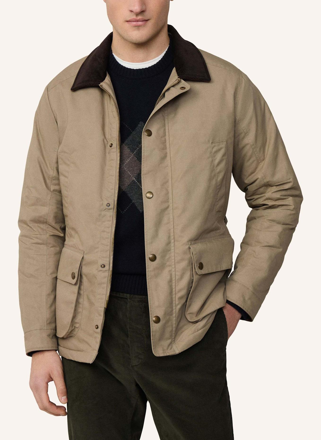 HACKETT LONDON Fieldjacket DRYWAX VELO: BEIGE